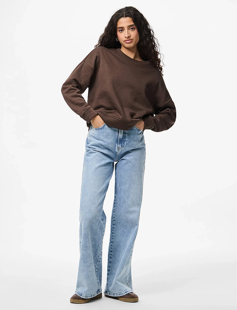 Pieces - PCCHILLI LS SWEAT NOOS BC - vardagsstil - hot fudge - 4