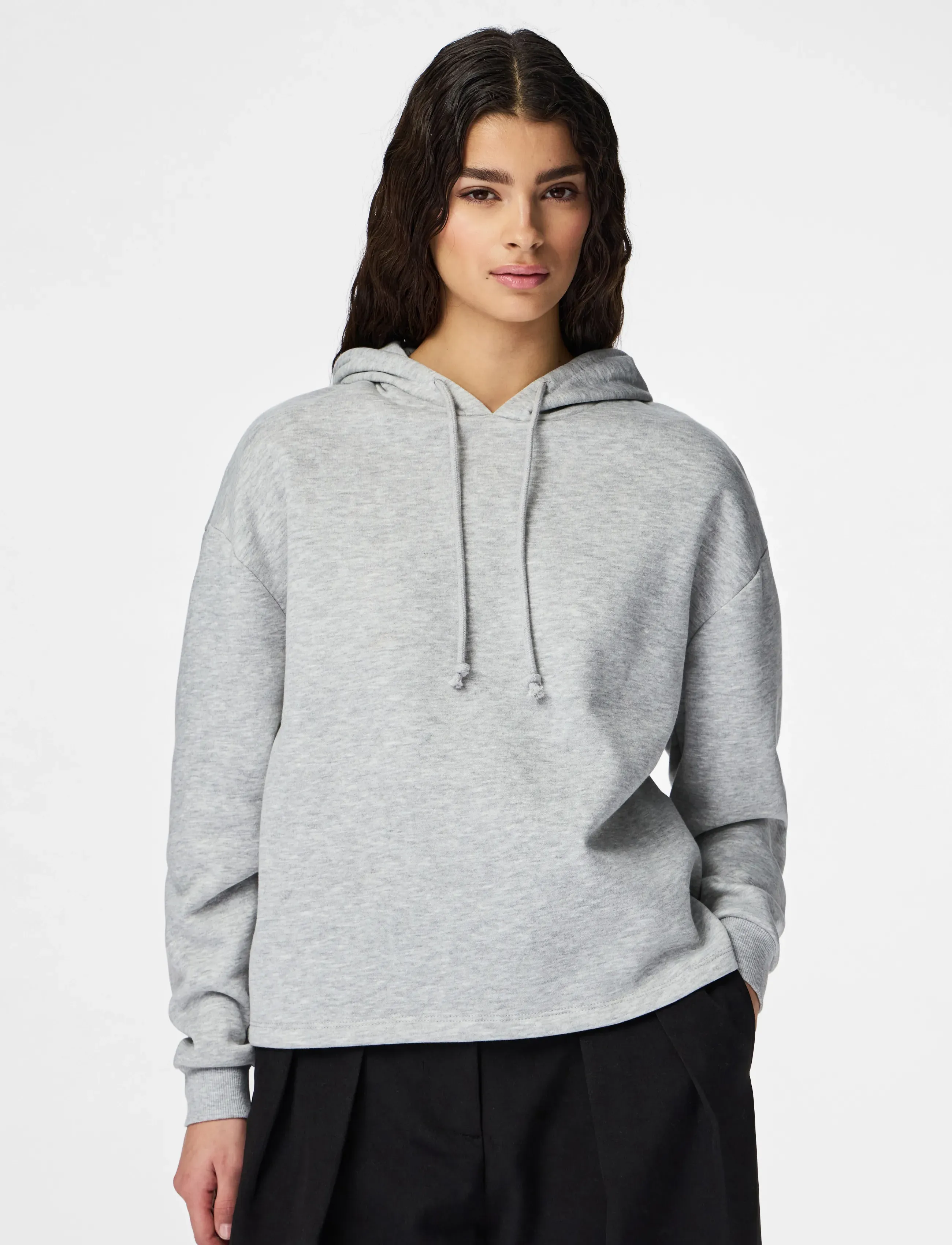 Pieces PCCHILLI LS HOODIE NOOS BC - Undertøj - LIGHT GREY MELANGE / grey