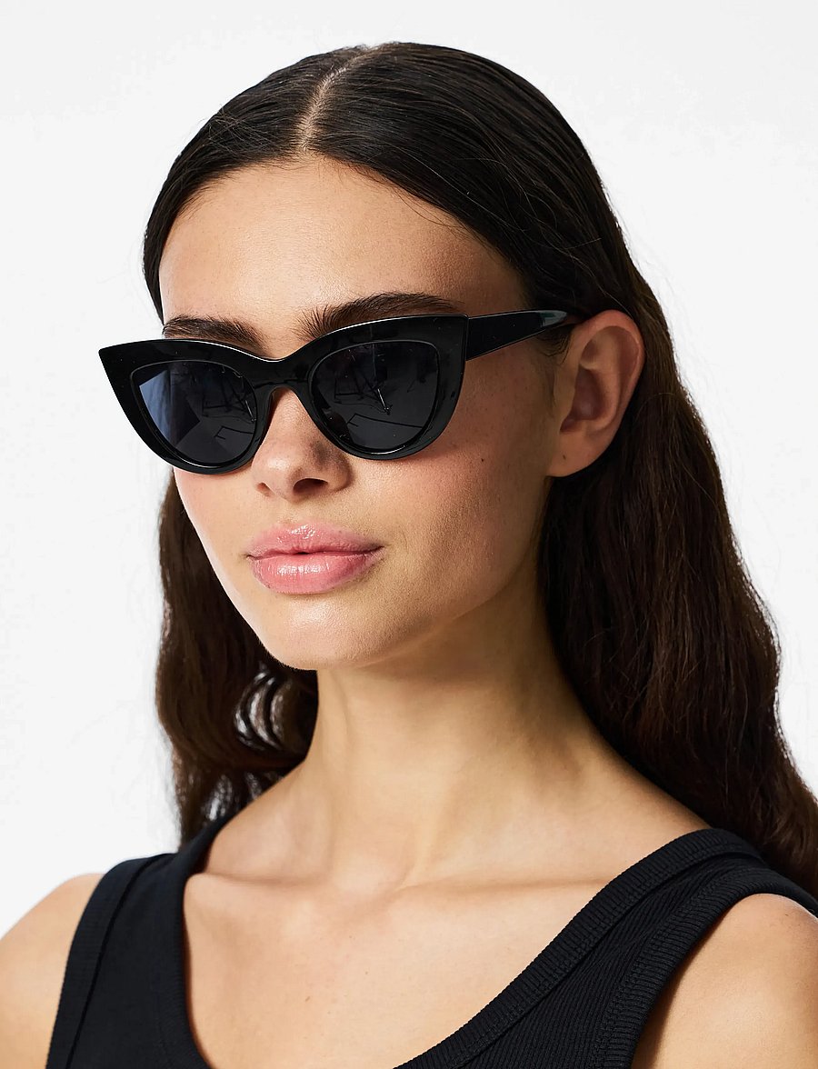 Pieces - PCDONAI SUNGLASSES BC - cateye - black - 0
