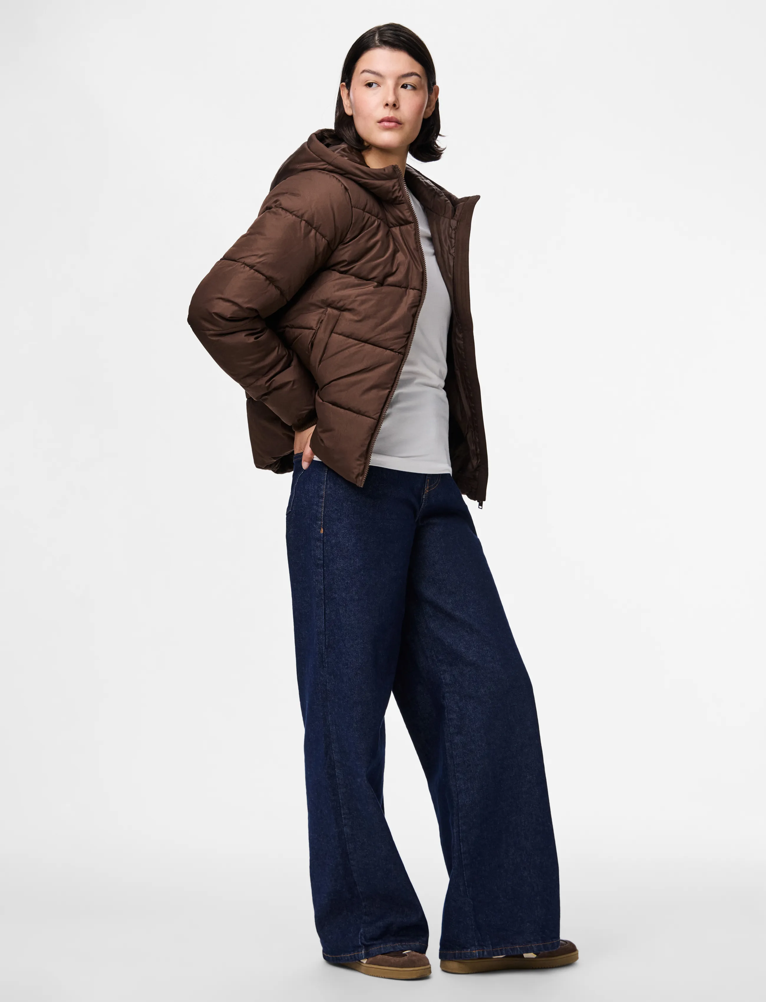 Pieces - PCBEE NEW SHORT PUFFER JACKET NOOS BC - hot fudge - 4