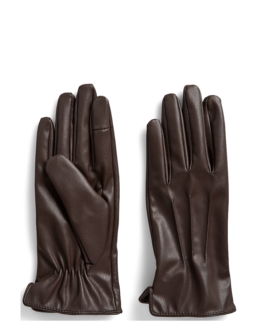 Pieces - PCCELLIE SMART GLOVES NOOS WB - læderhandsker - hot fudge - 0