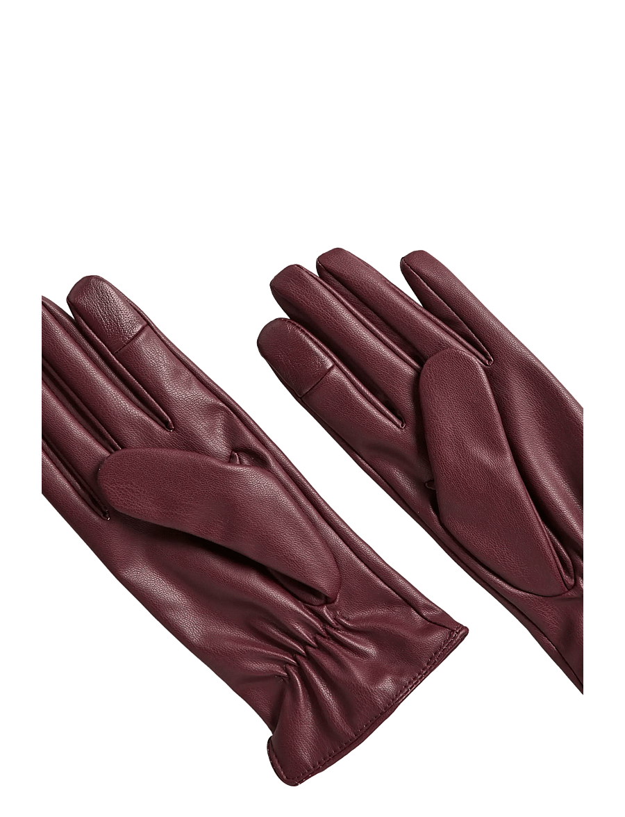 Pieces - PCCELLIE SMART GLOVES NOOS WB - lederhandschuhe - tawny port - 1