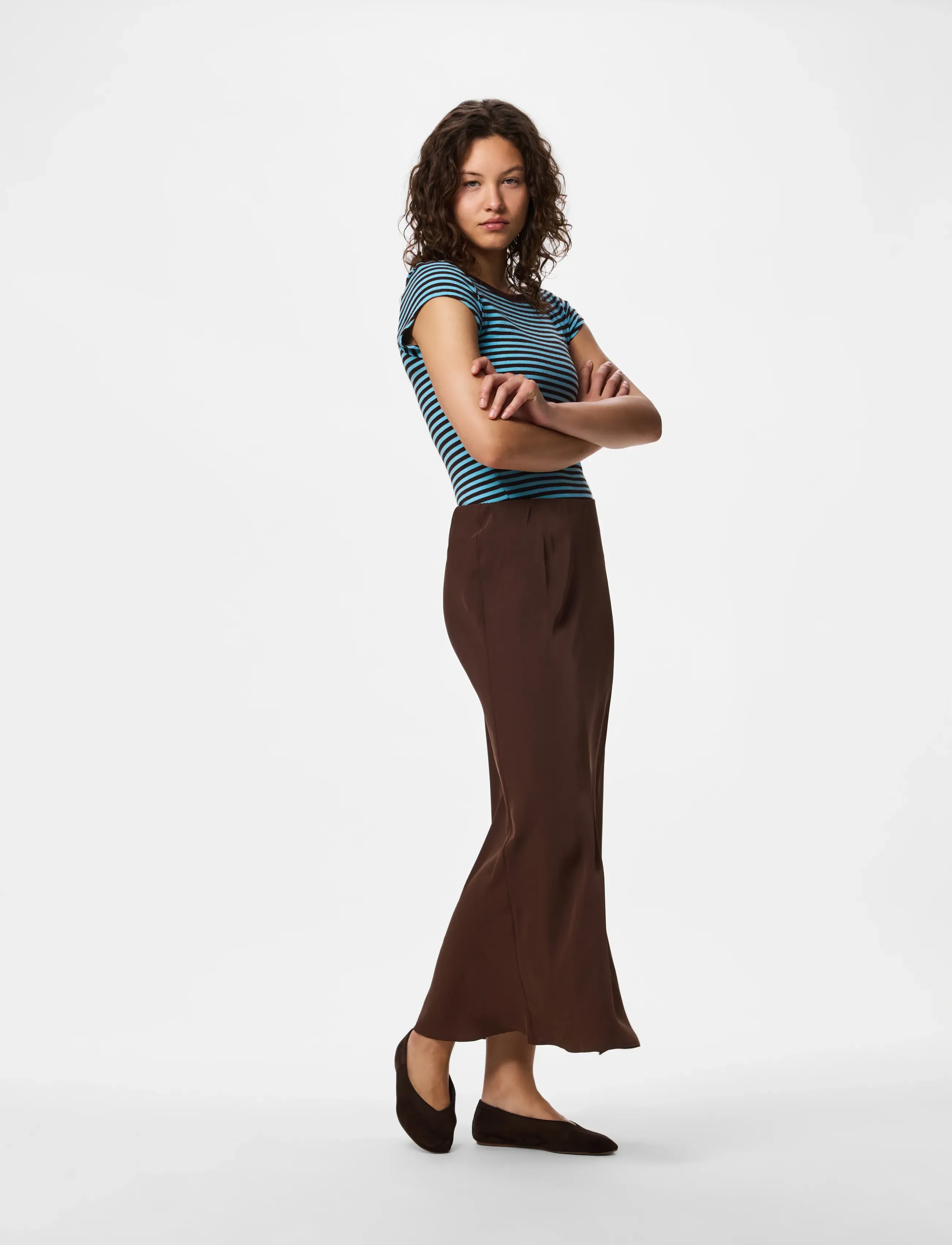 PIECES Pcfranan Hw Ankle Skirt Wvn Noos Bc maxikjolar dam – bild 5