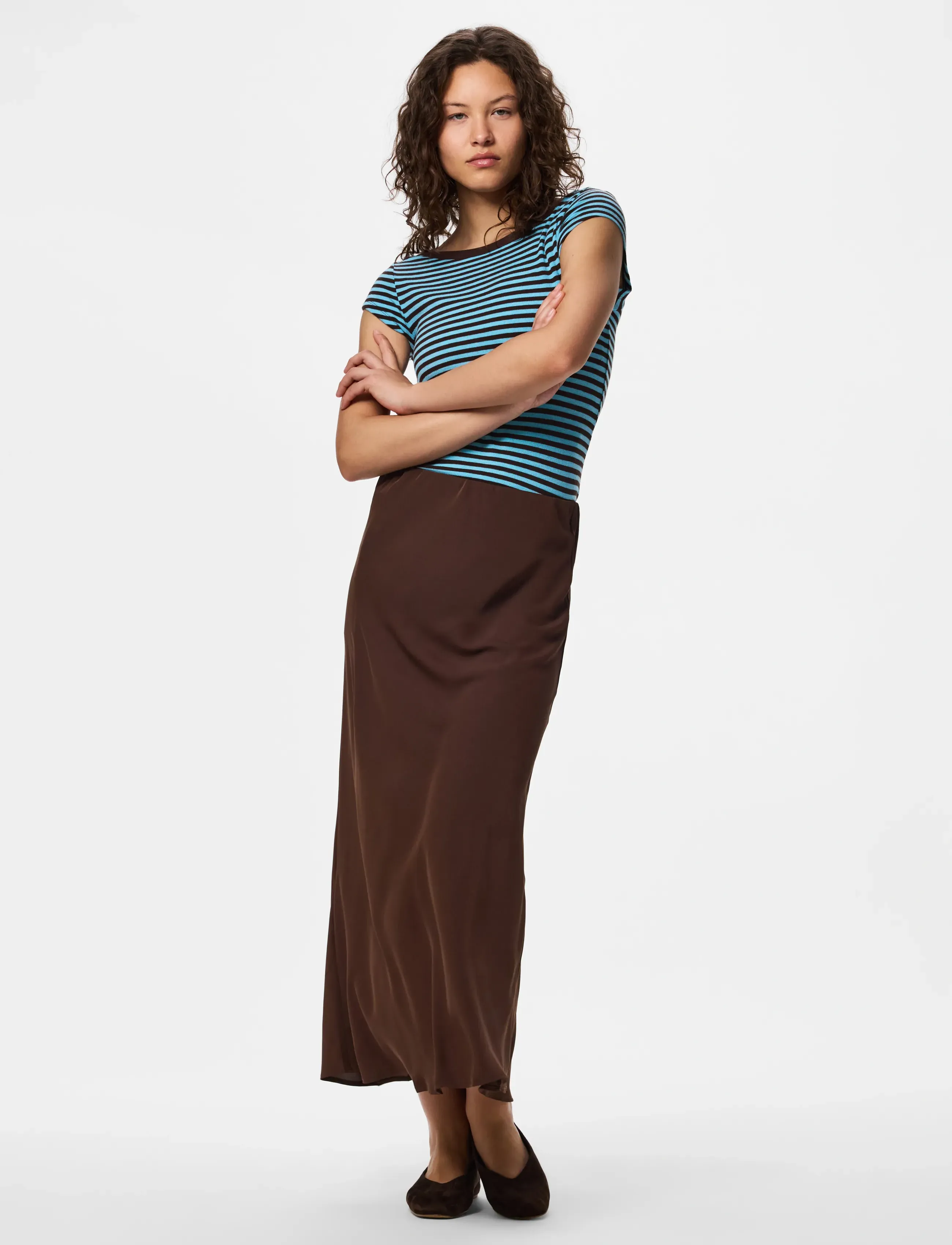PIECES Pcfranan Hw Ankle Skirt Wvn Noos Bc maxikjolar dam – bild 6