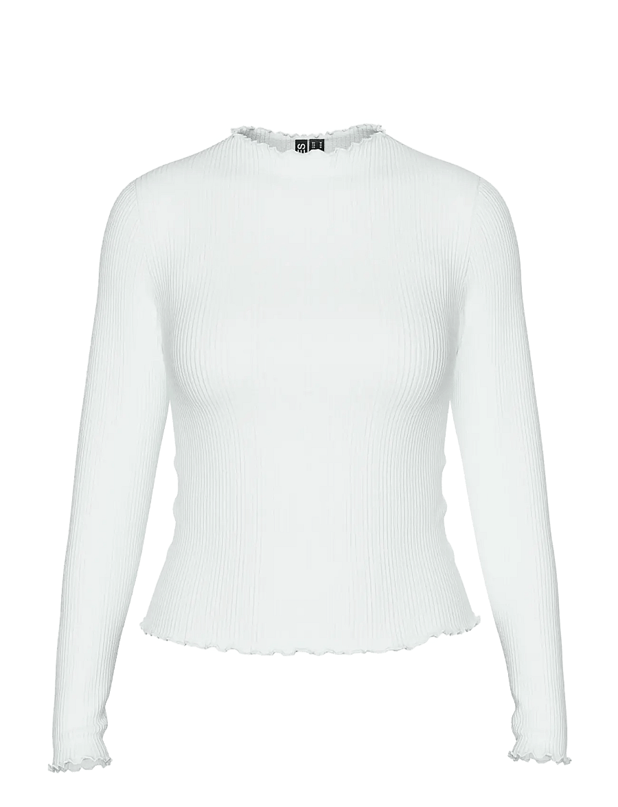 Pieces - PCNICCA LS TOP NOOS - langärmlige tops - bright white - 1