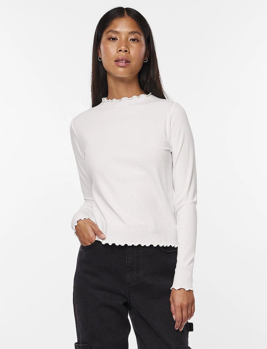 Pieces - PCNICCA LS TOP NOOS - langärmlige tops - bright white - 0