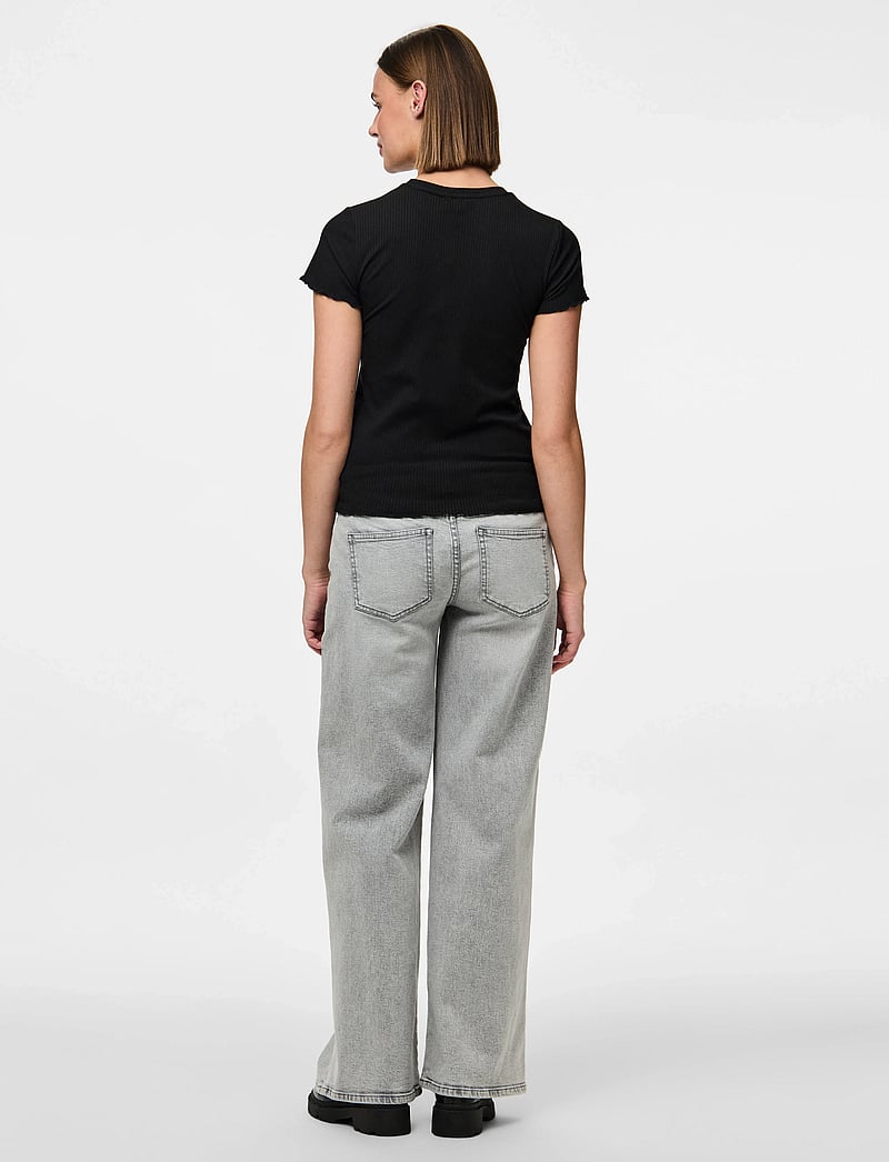 Pieces - PCNICCA SS O-NECK TOP JRS NOOS - t-skjorter - black - 3