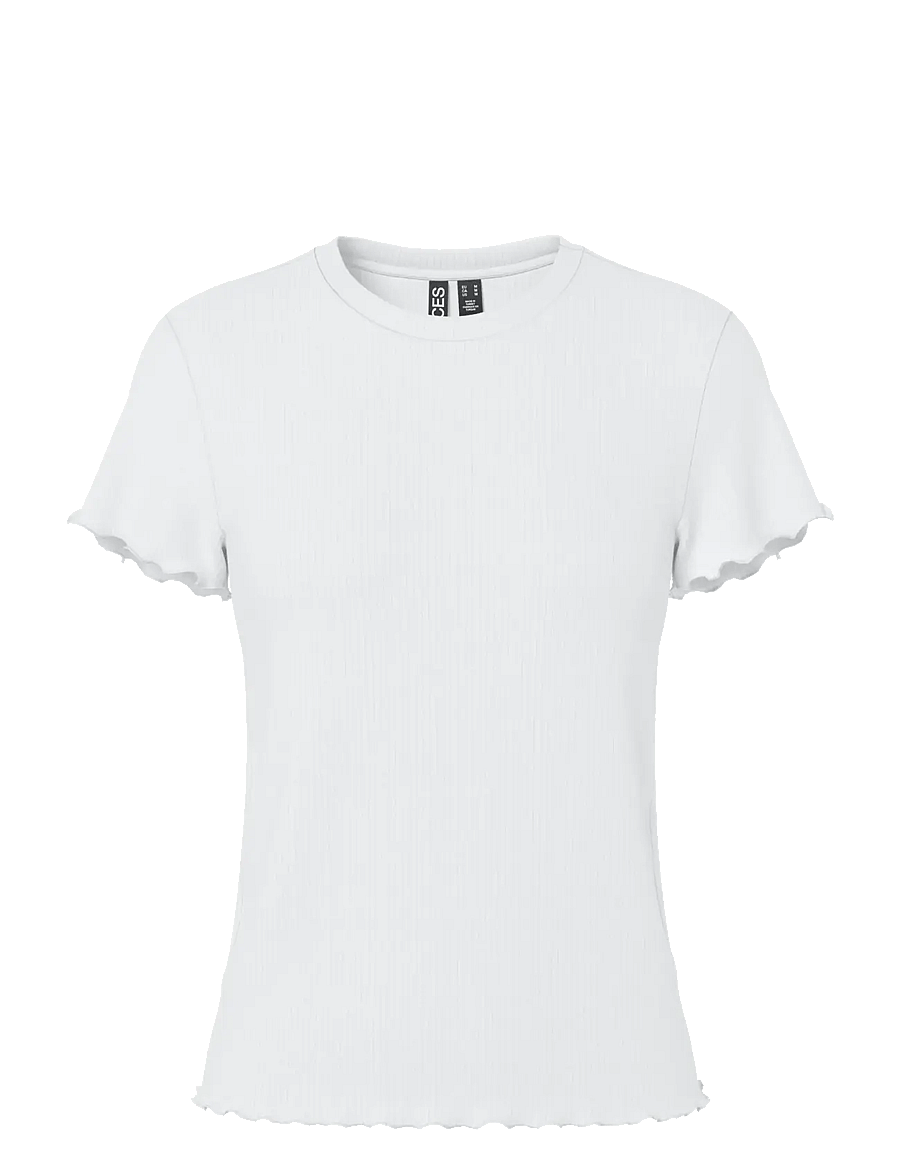 Pieces - PCNICCA SS O-NECK TOP JRS NOOS - t-shirts - bright white - 1