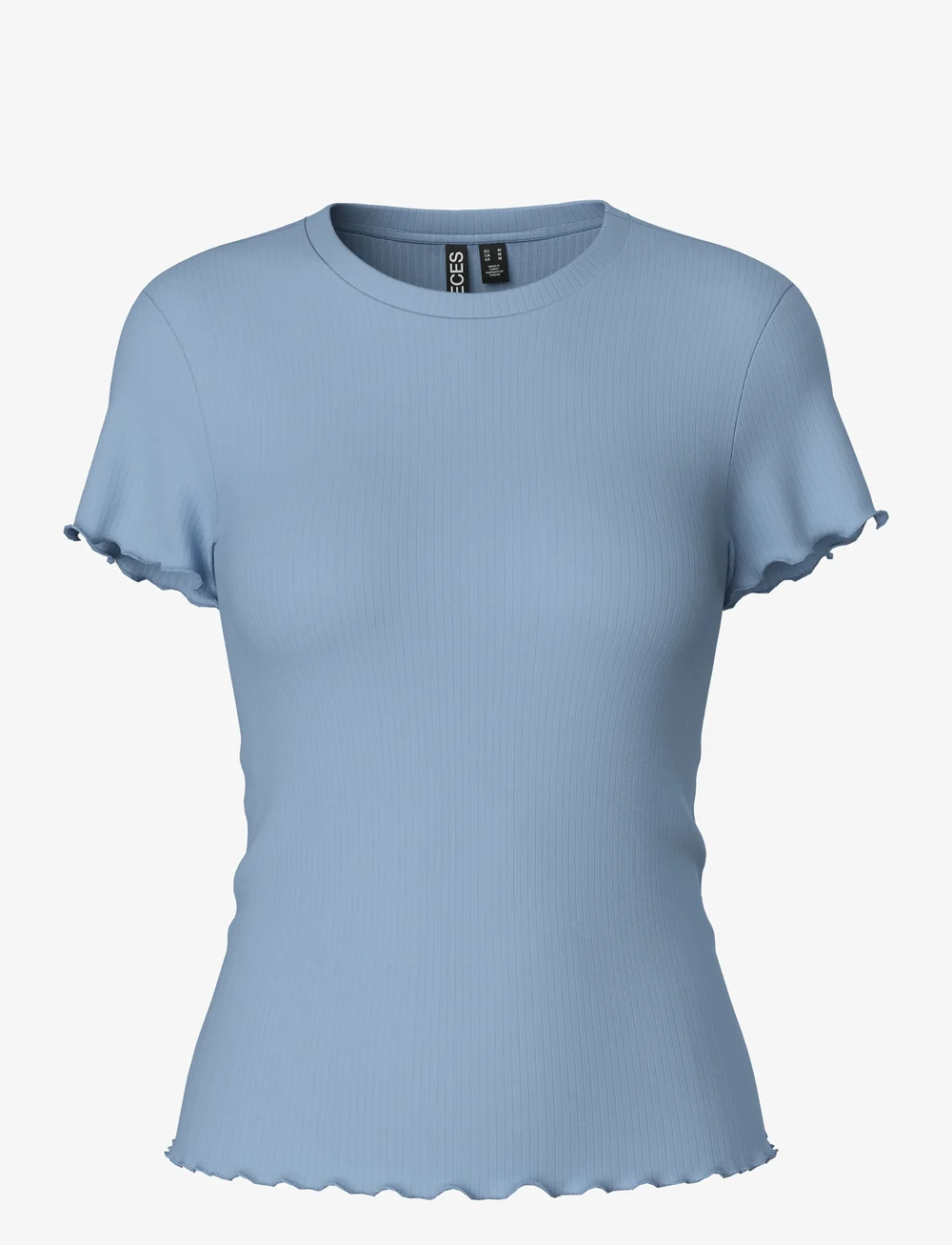 Pieces - PCNICCA SS O-NECK TOP JRS NOOS - t-shirts - cashmere blue - 1
