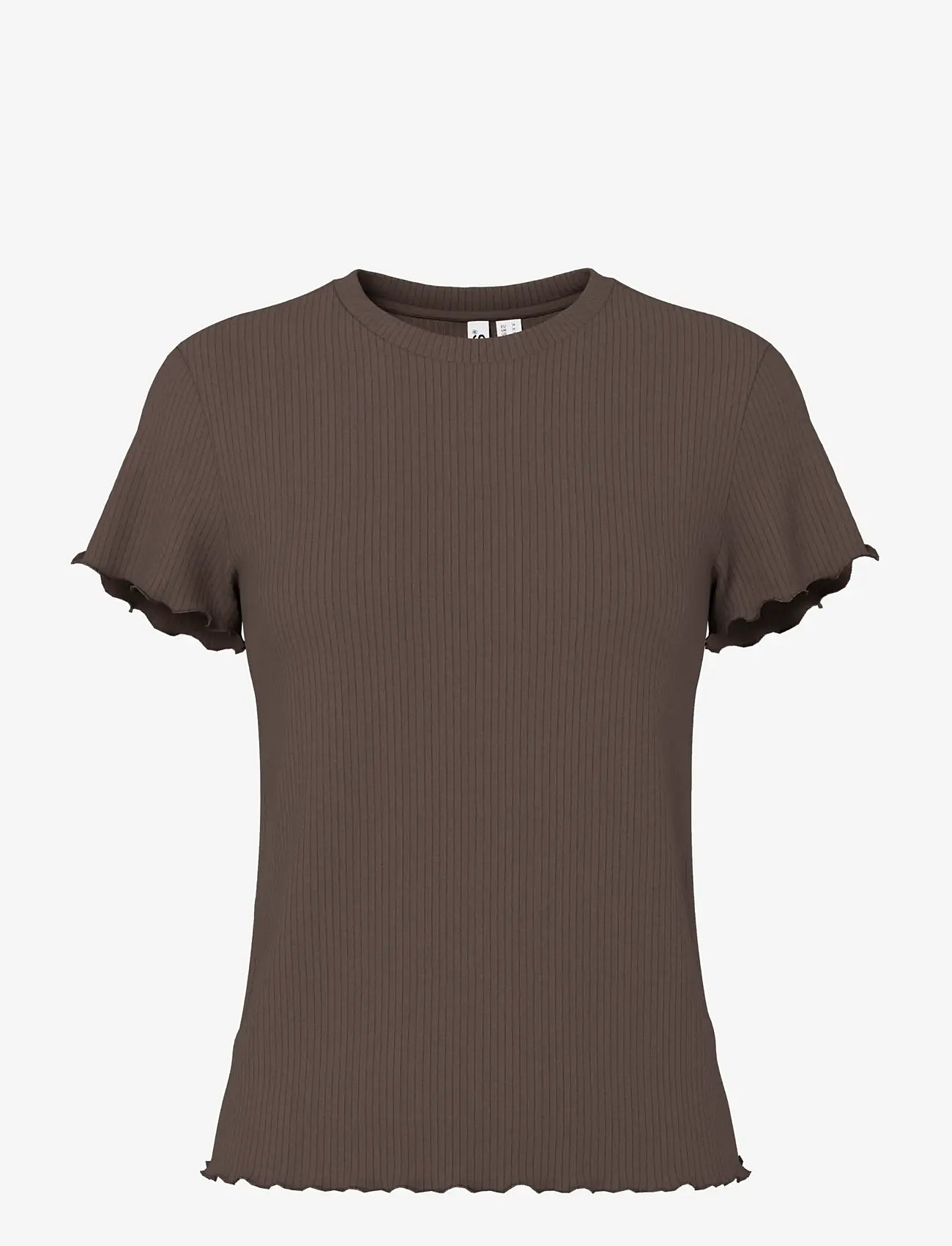 Pieces - PCNICCA SS O-NECK TOP JRS NOOS - t-shirts - hot fudge - 1