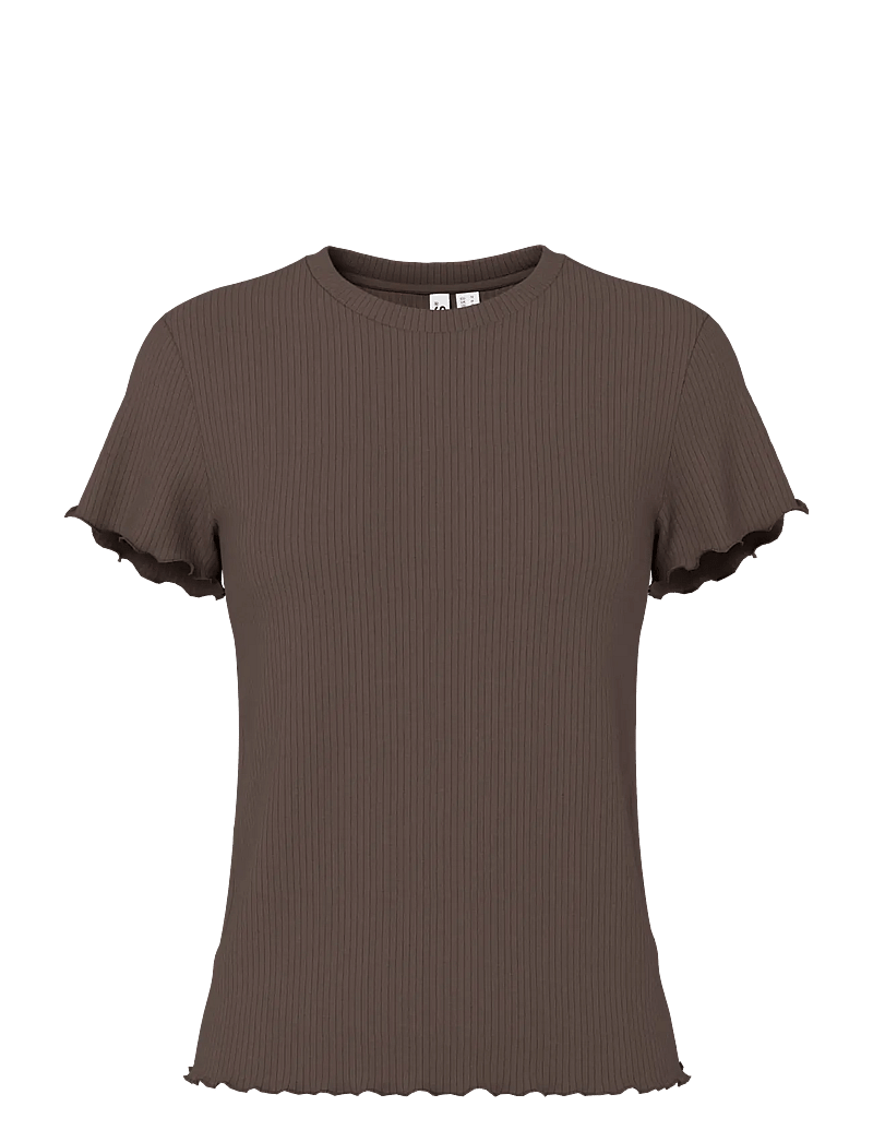 Pieces - PCNICCA SS O-NECK TOP JRS NOOS - t-shirts - hot fudge - 1
