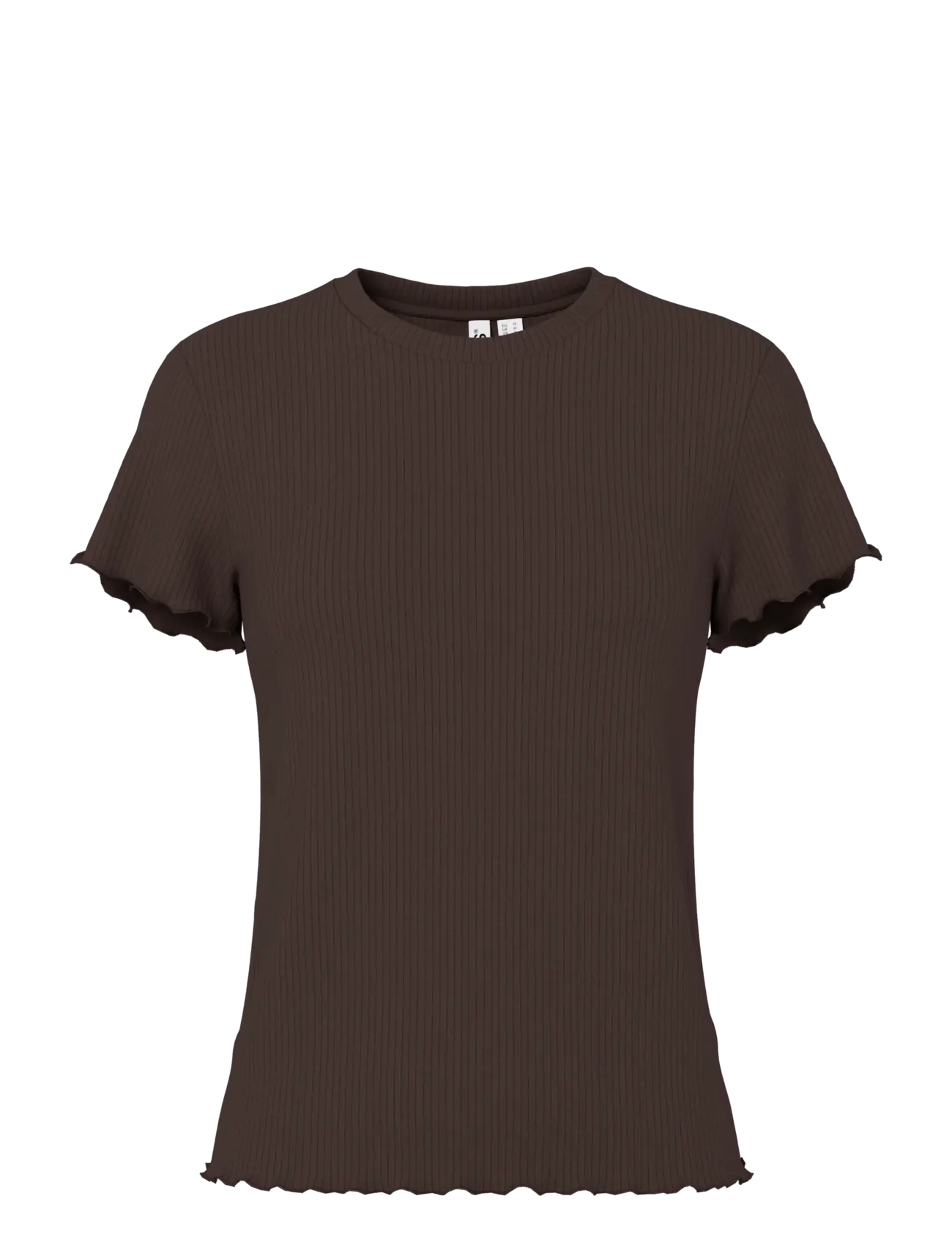 Pieces - PCNICCA SS O-NECK TOP JRS NOOS - t-särgid - hot fudge - 1