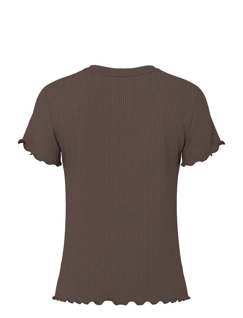 Pieces - PCNICCA SS O-NECK TOP JRS NOOS - t-shirts - hot fudge - 2