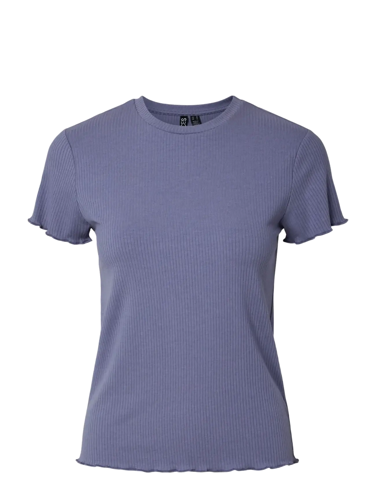Pieces PCNICCA SS O-NECK TOP JRS NOOS - Tøj - SILVER BULLET / blue