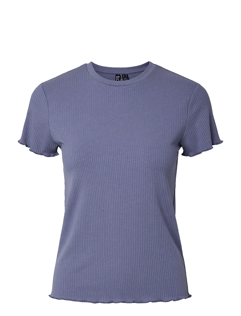Pieces - PCNICCA SS O-NECK TOP JRS NOOS - t-shirts - silver bullet - 1