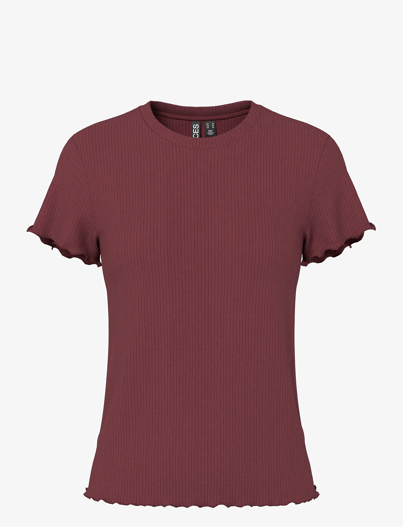 Pieces - PCNICCA SS O-NECK TOP JRS NOOS - t-shirts - tawny port - 1