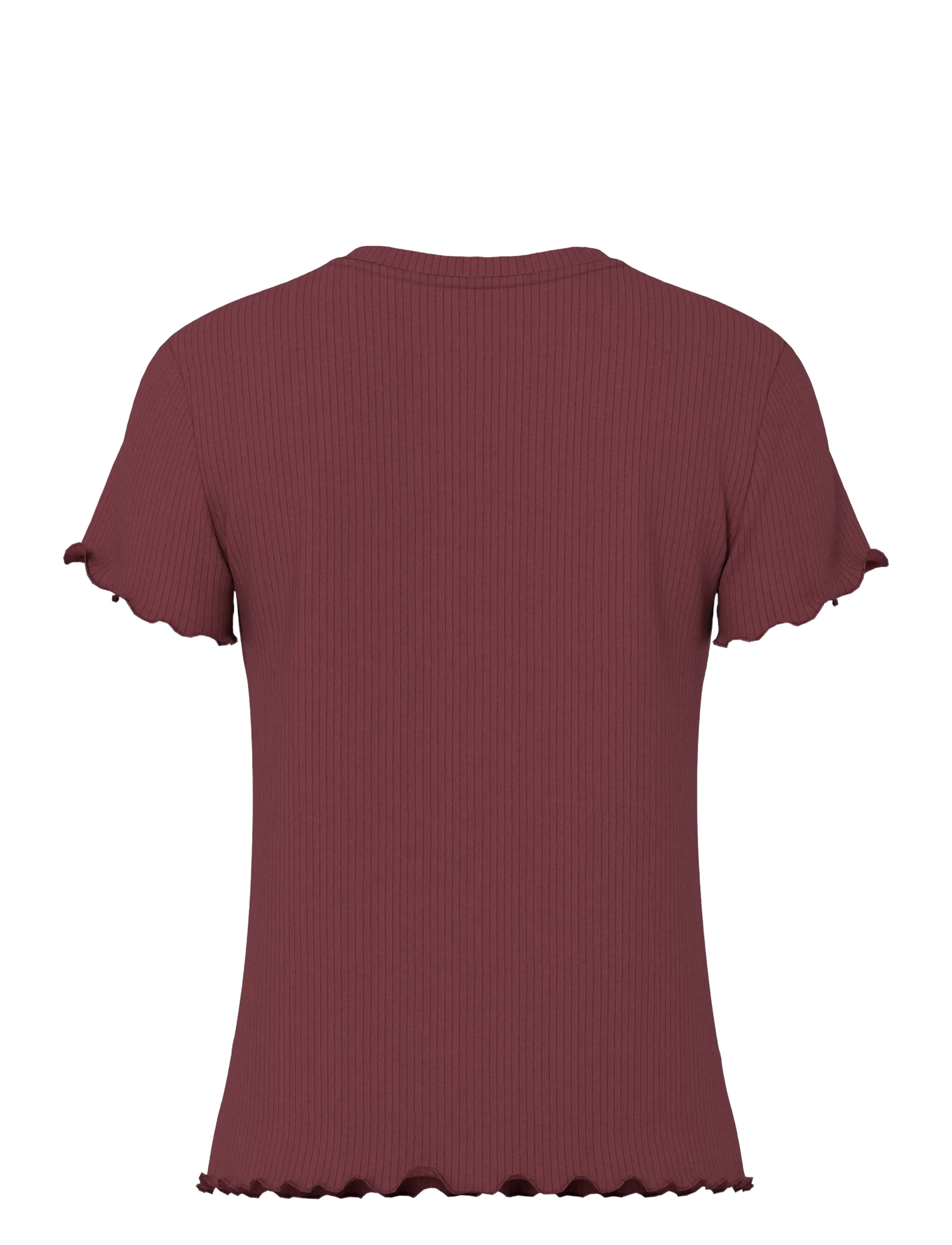Pieces - PCNICCA SS O-NECK TOP JRS NOOS - t-särgid - tawny port - 2