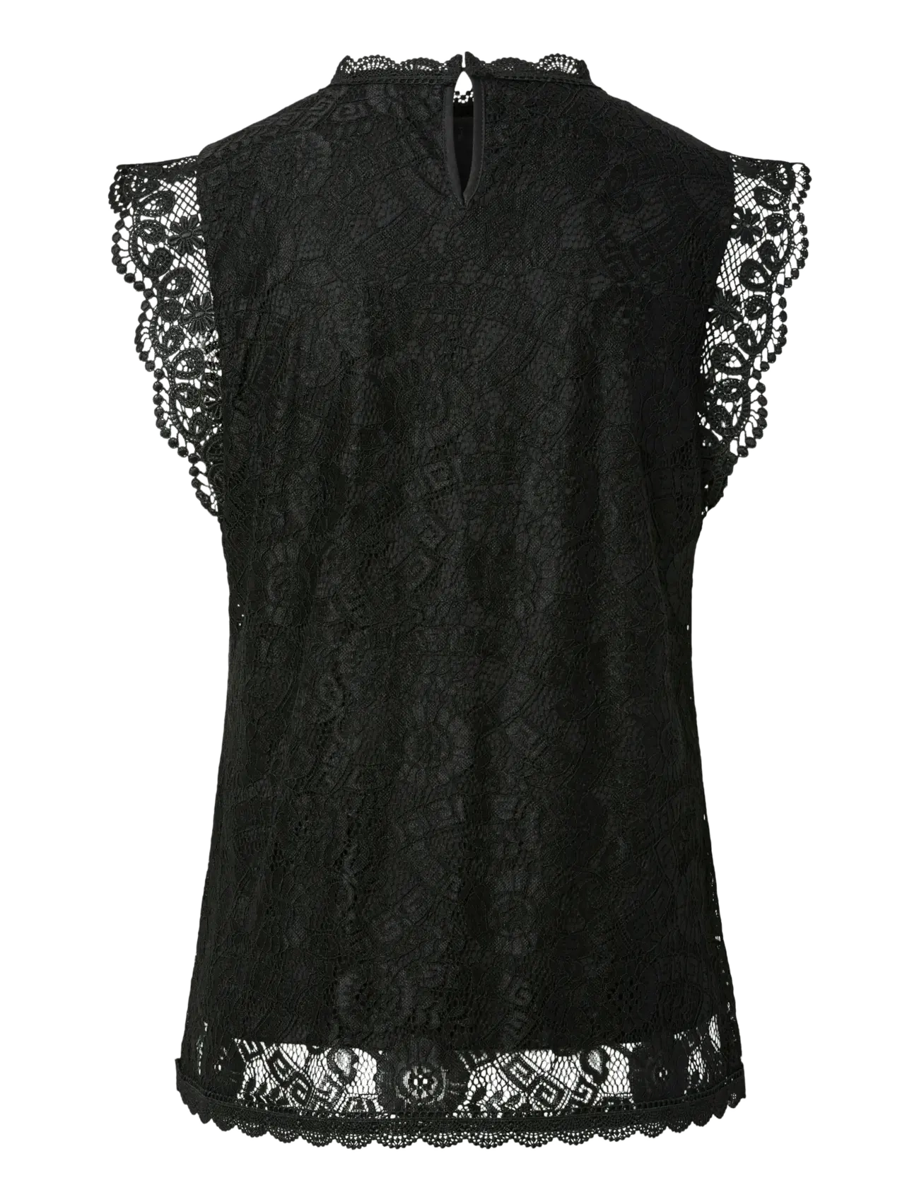 Pieces - PCOLLINE SL LACE TOP WVN NOOS - tanktops - black - 2