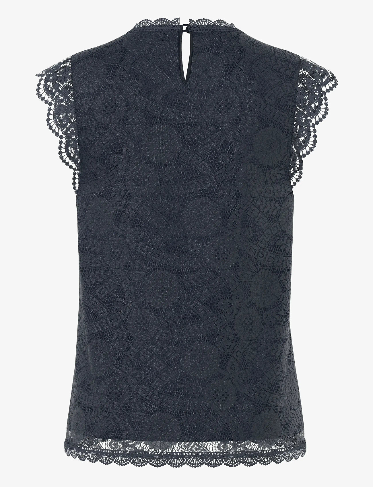 Pieces - PCOLLINE SL LACE TOP WVN NOOS - linnen - sky captain - 2
