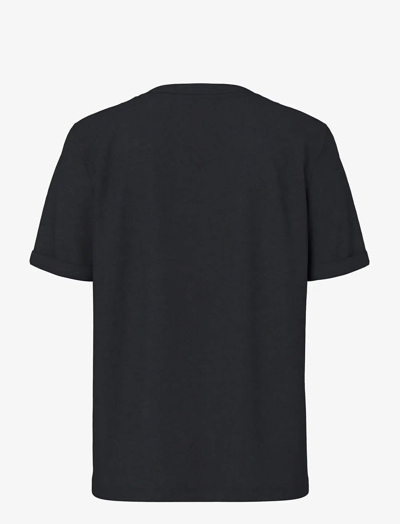 Pieces - PCRIA SS V-NECK SOLID TEE JRS NOOS BC - t-särgid - black - 2