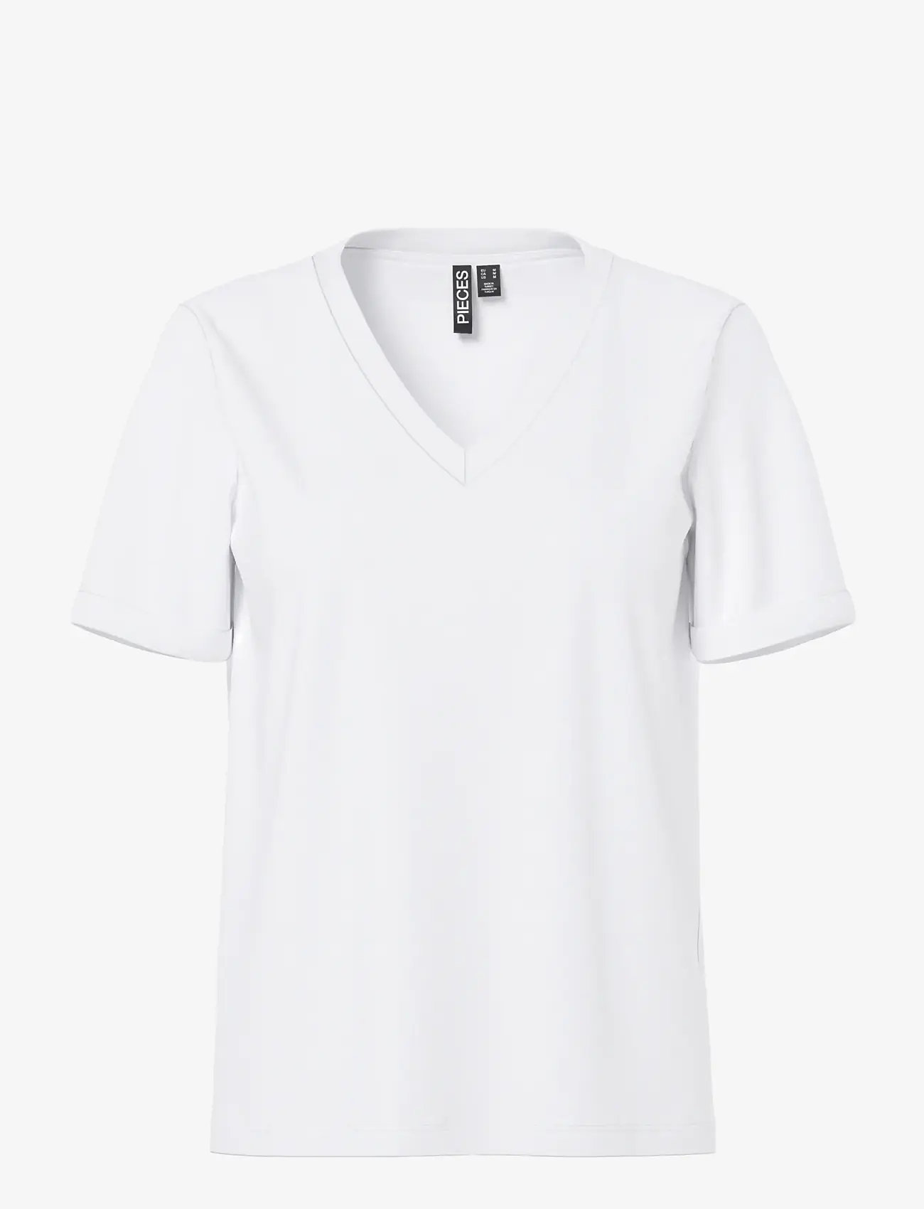Pieces - PCRIA SS V-NECK SOLID TEE JRS NOOS BC - die niedrigsten preise - bright white - 1