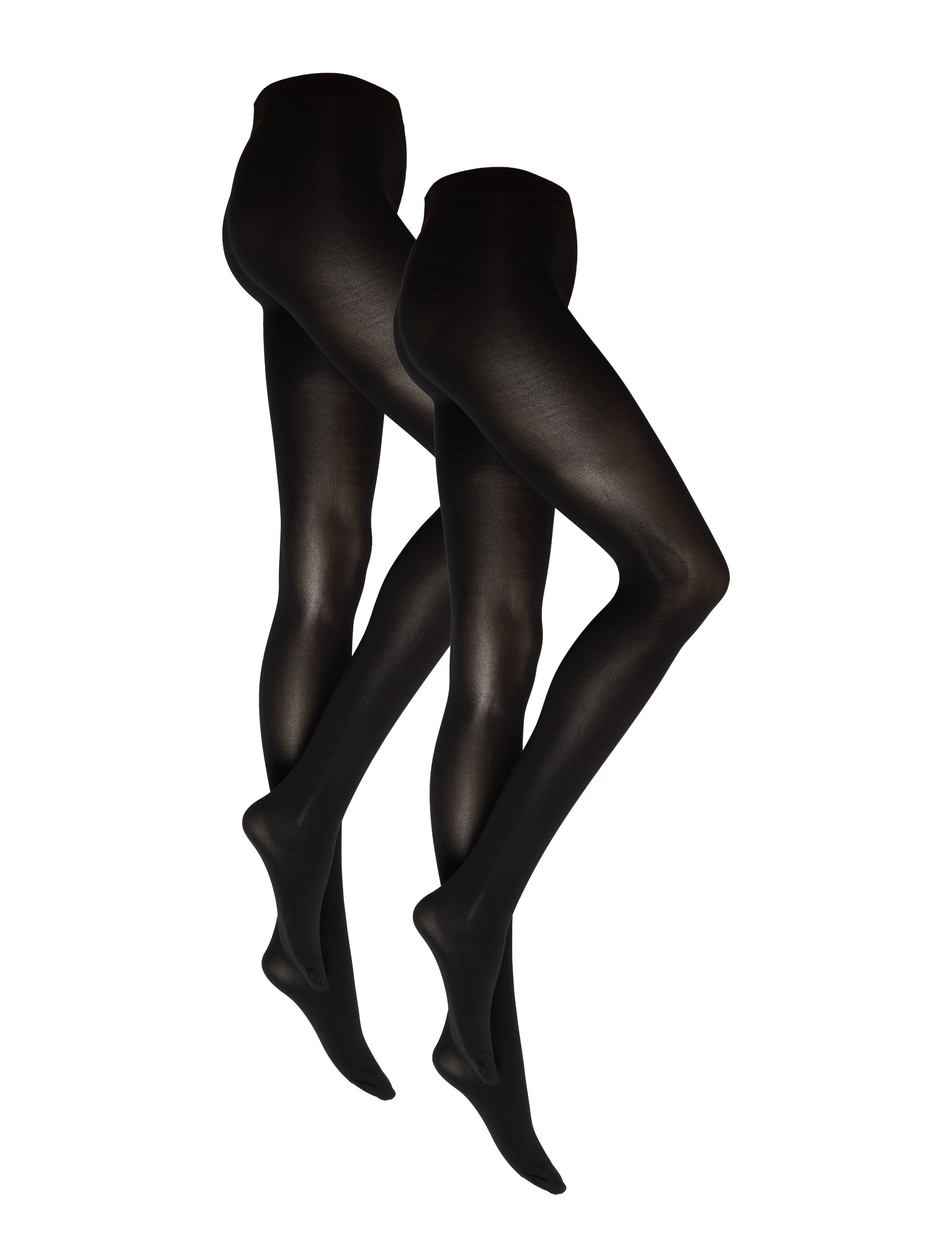 PIECES Pcnew Nikoline 90 Den Strumpfhose 2 Pack Noos Schwarz - L/XL - Damen