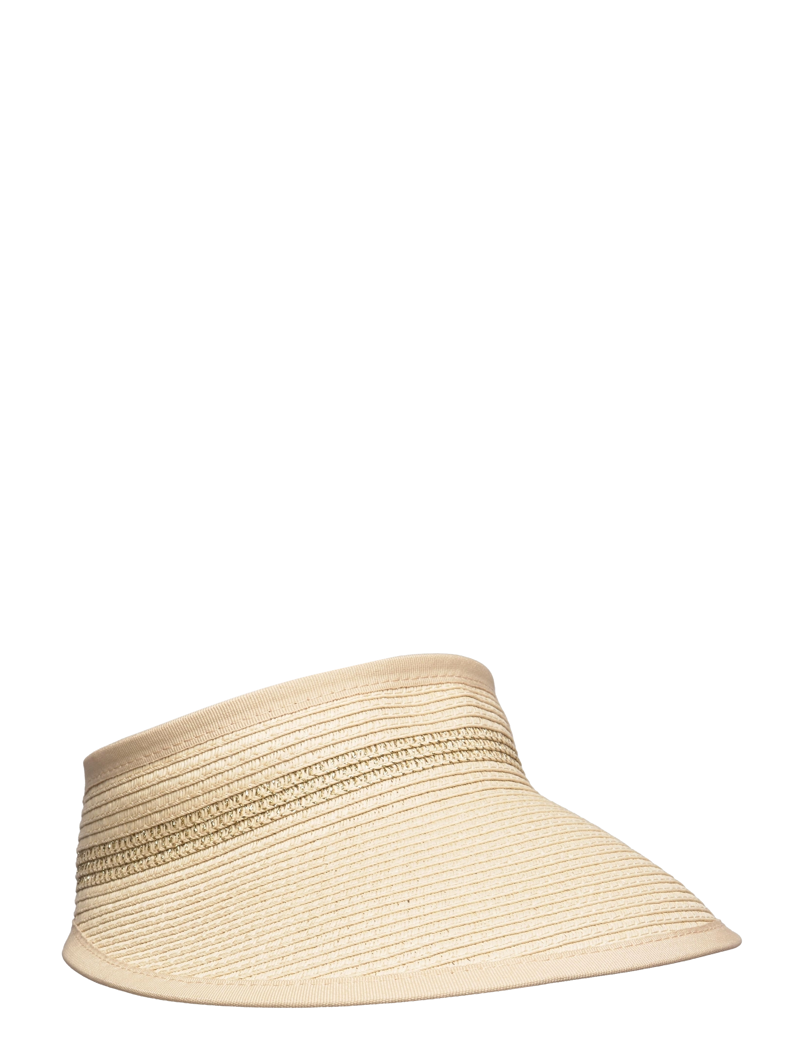 PCVERONIKA STRAW VISOR CAP SWW - NATURE