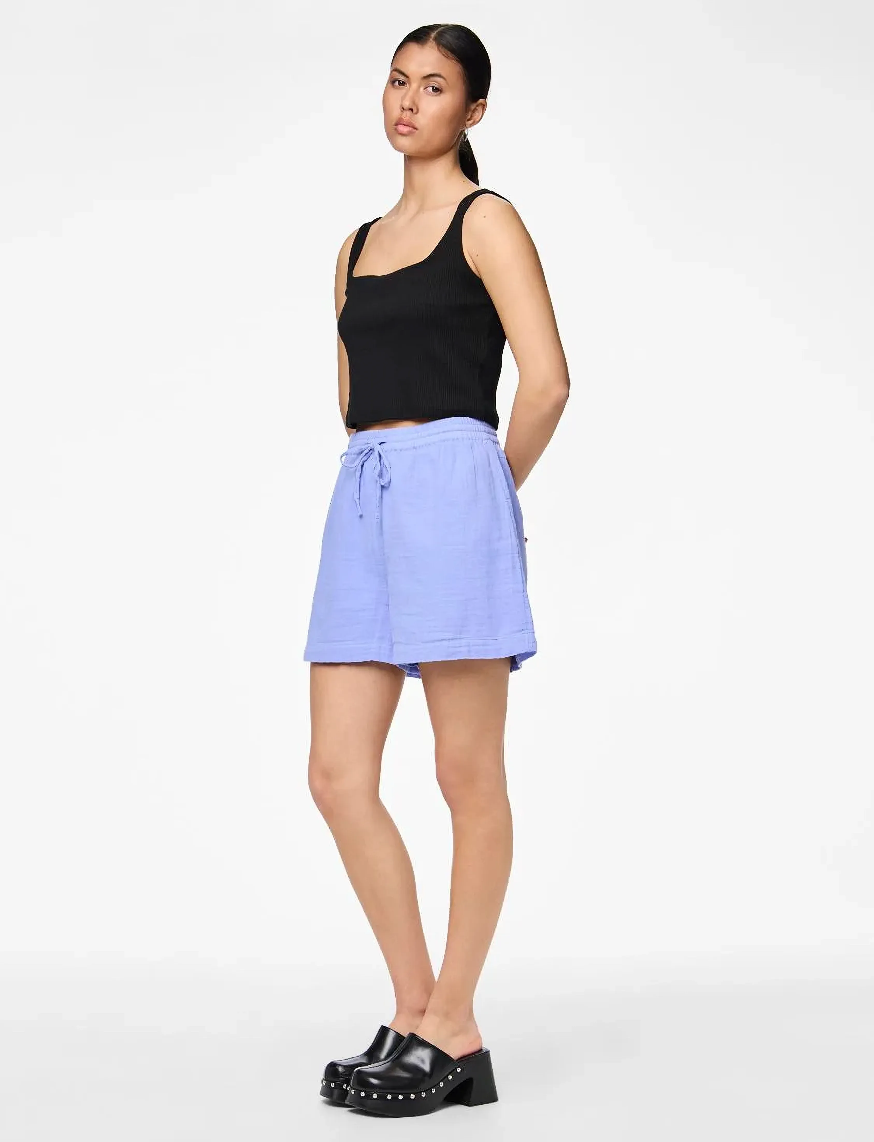 Pieces - PCMASTINA HW SHORTS - laveste priser - hydrangea - 4