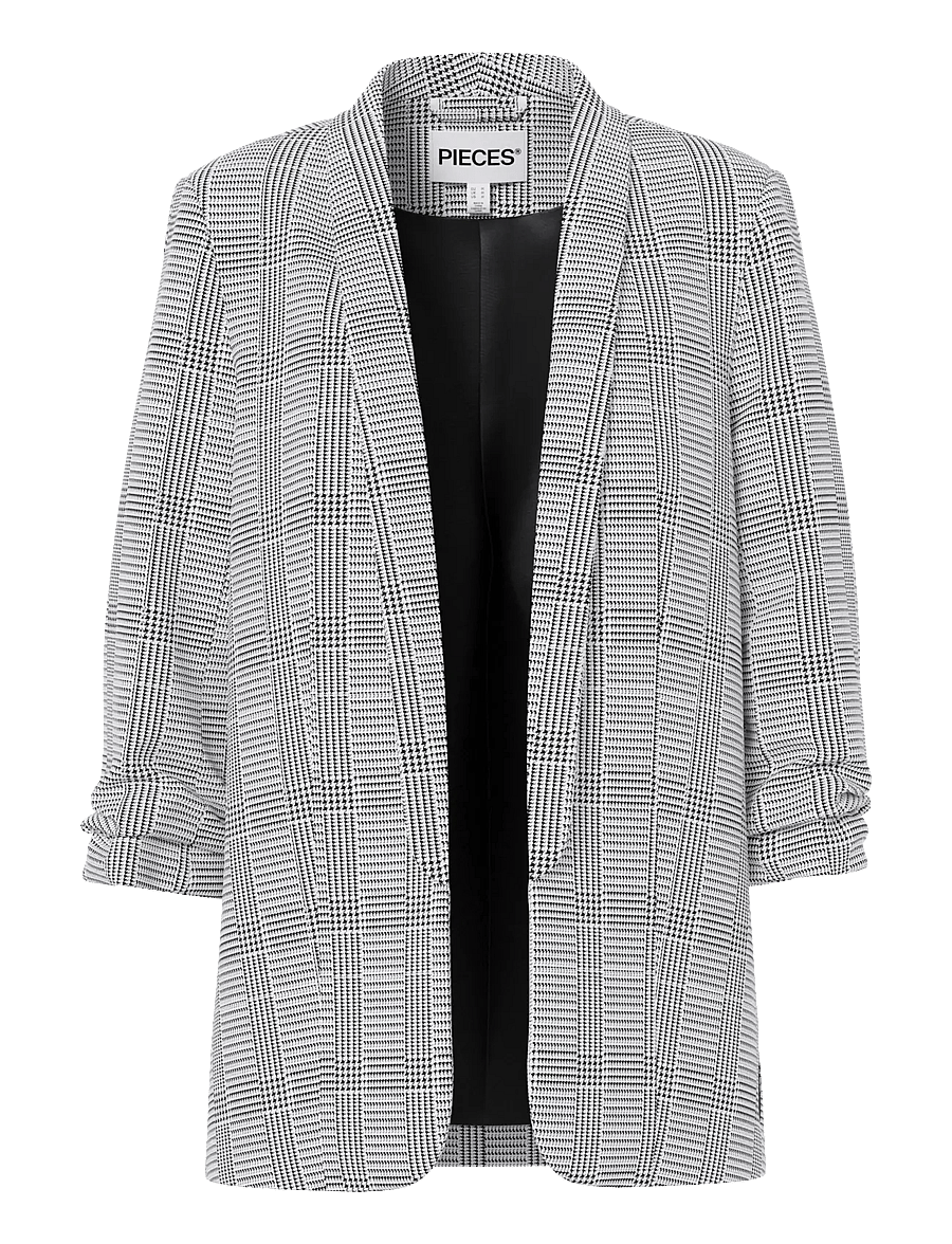 Pieces - PCBOSELLA 3/4 PRINTED BLAZER NOOS BC - enkeltradede blazere - black - 1