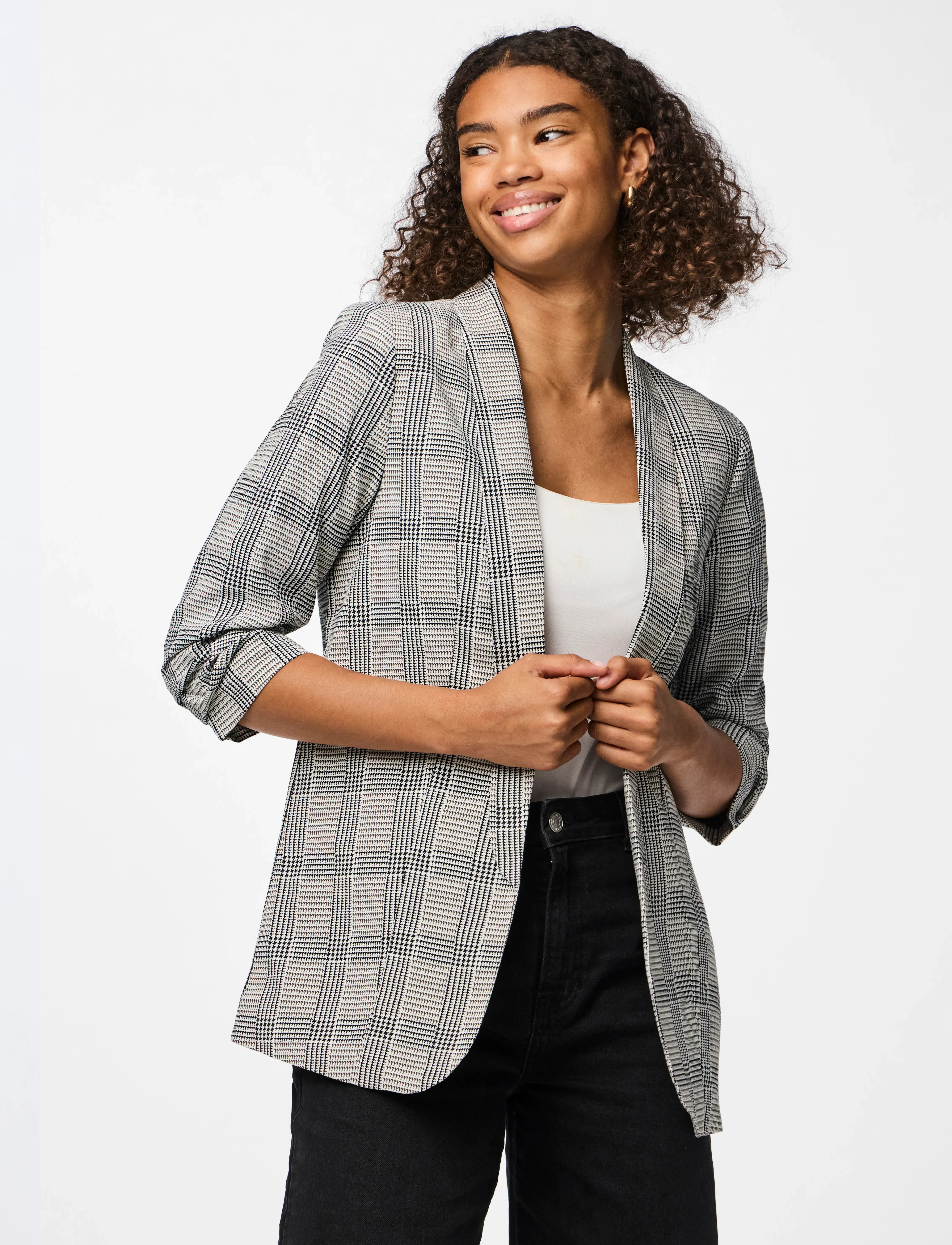 Pieces PCBOSELLA 3/4 PRINTED BLAZER NOOS BC - Blazere - BLACK / multi