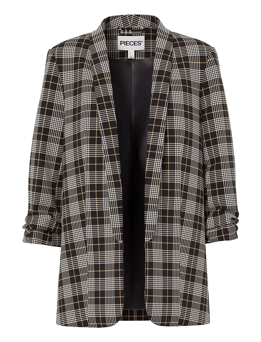 Pieces - PCBOSELLA 3/4 PRINTED BLAZER NOOS BC - einreihige blazer - black onyx - 1