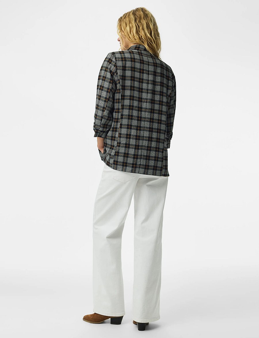 Pieces - PCBOSELLA 3/4 PRINTED BLAZER NOOS BC - einreihige blazer - black onyx - 3
