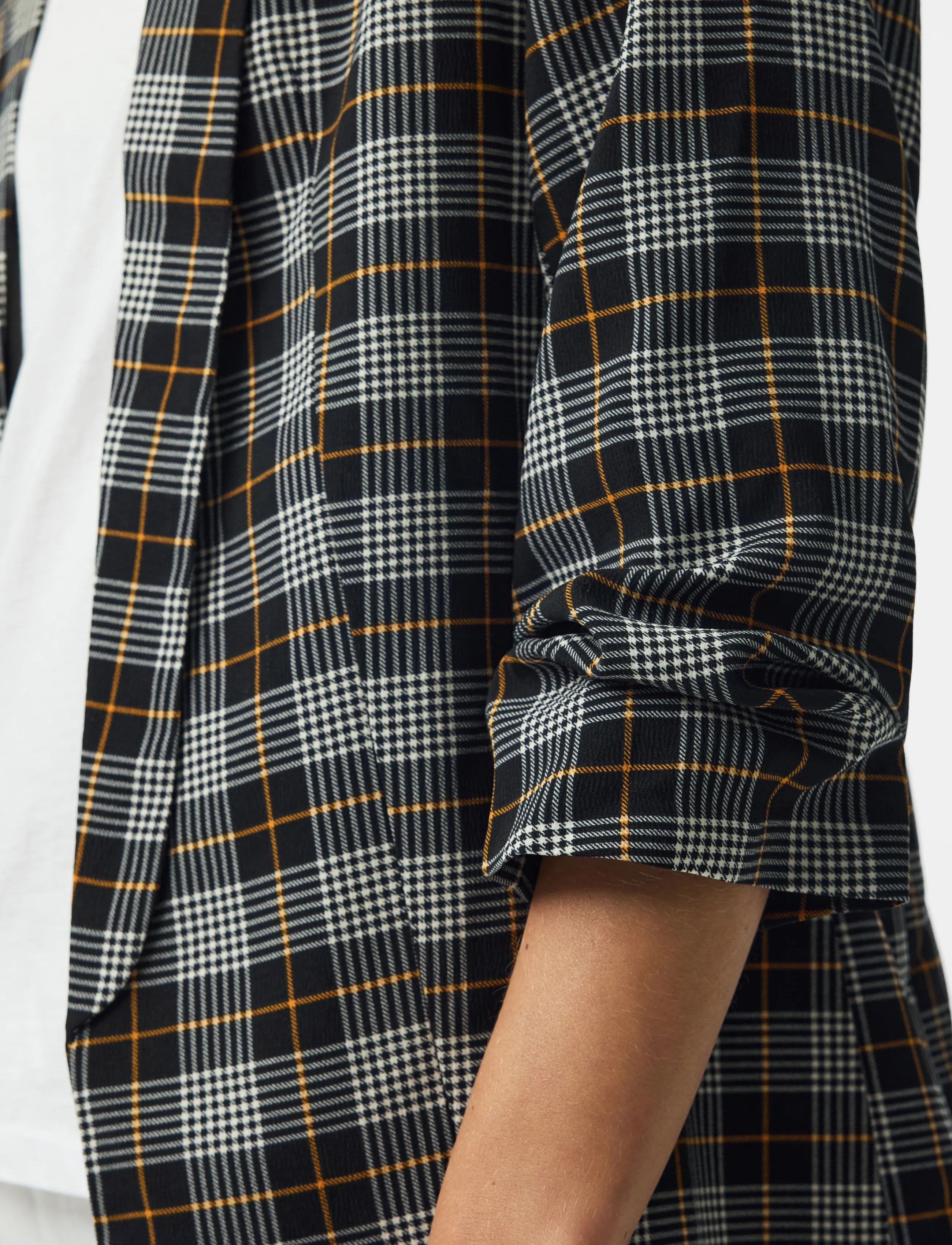 Pieces - PCBOSELLA 3/4 PRINTED BLAZER NOOS BC - enkelknäppta kavajer - black onyx - 5
