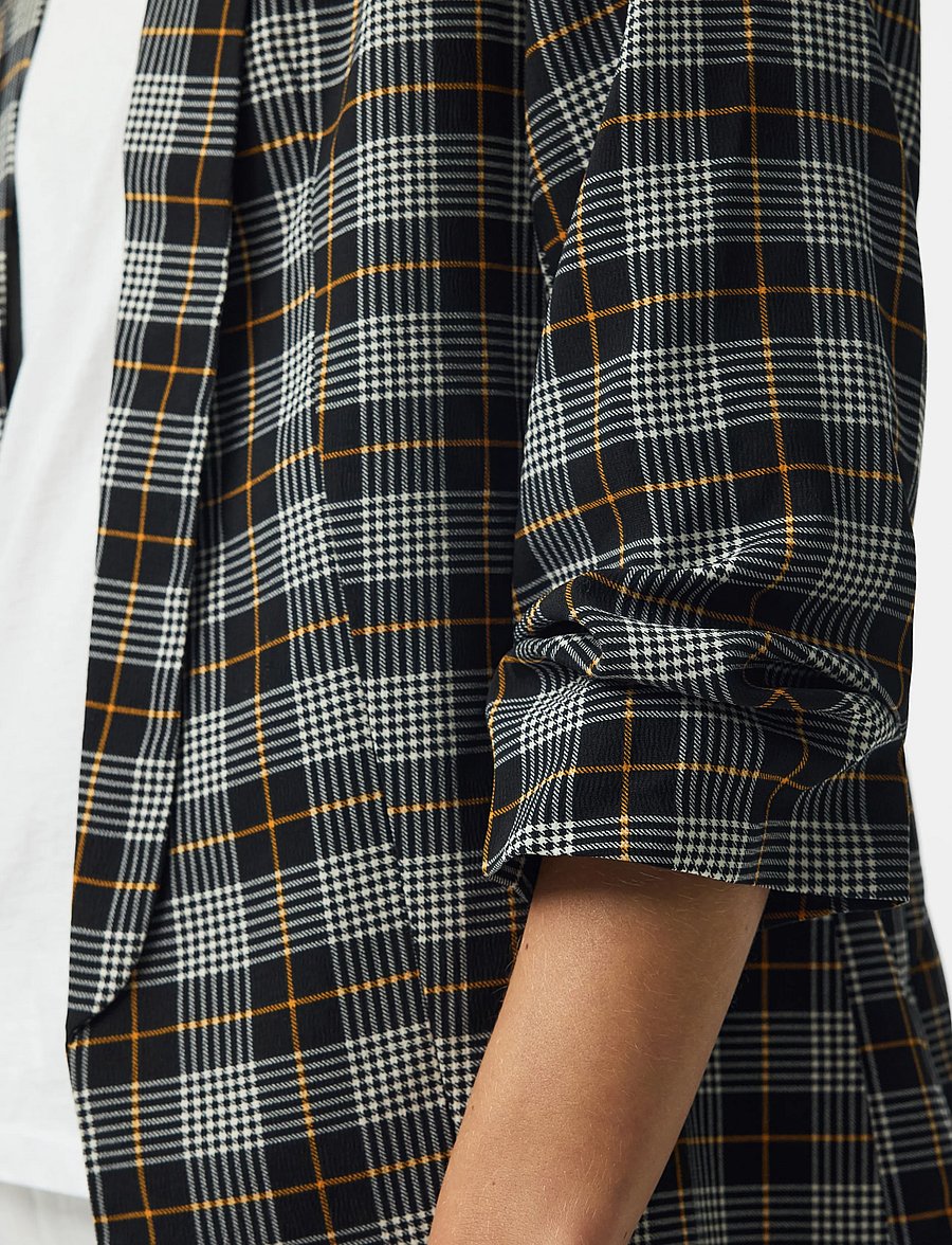 Pieces - PCBOSELLA 3/4 PRINTED BLAZER NOOS BC - einreihige blazer - black onyx - 5