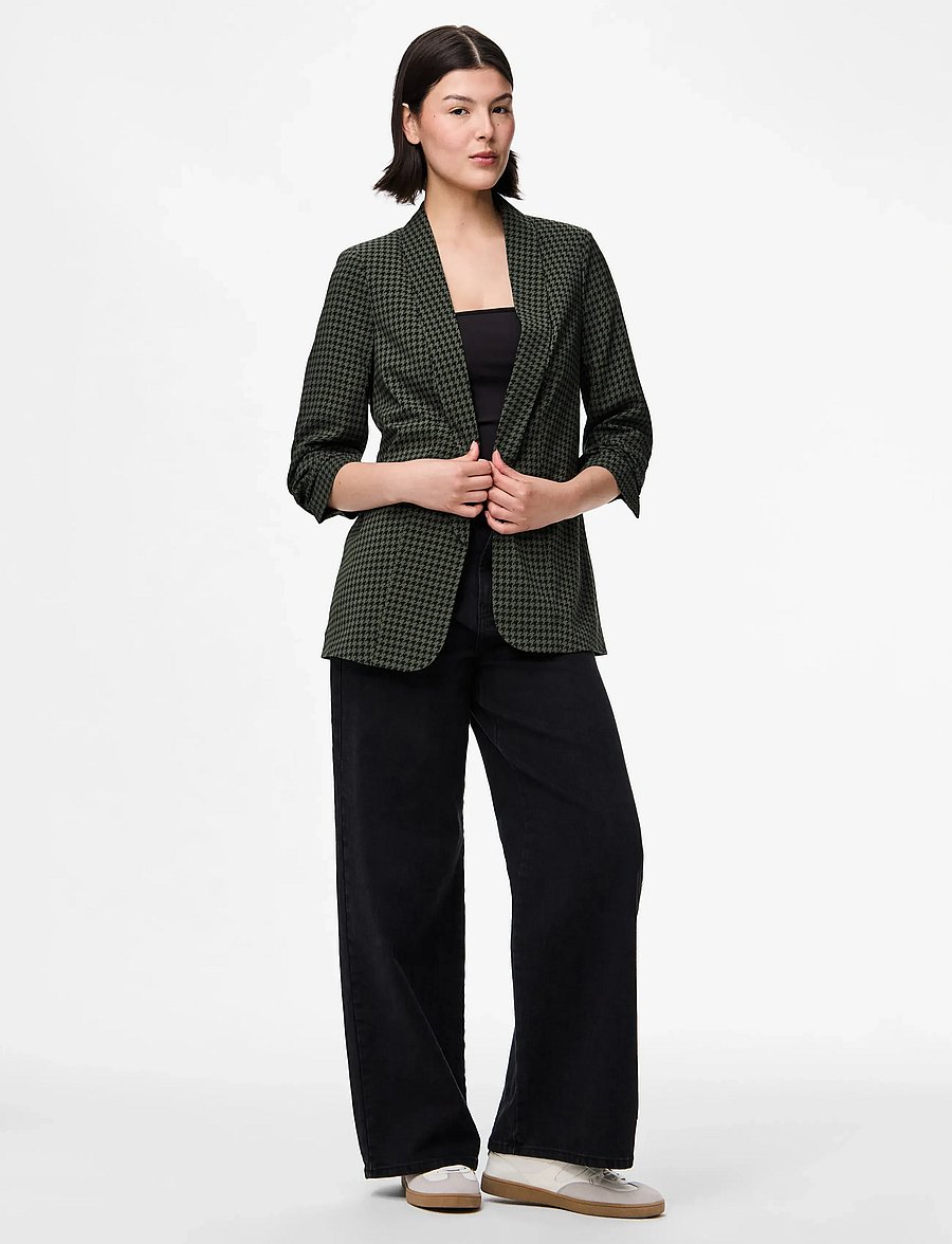 Pieces - PCBOSELLA 3/4 PRINTED BLAZER NOOS BC - enkeltradede blazere - duffel bag - 4