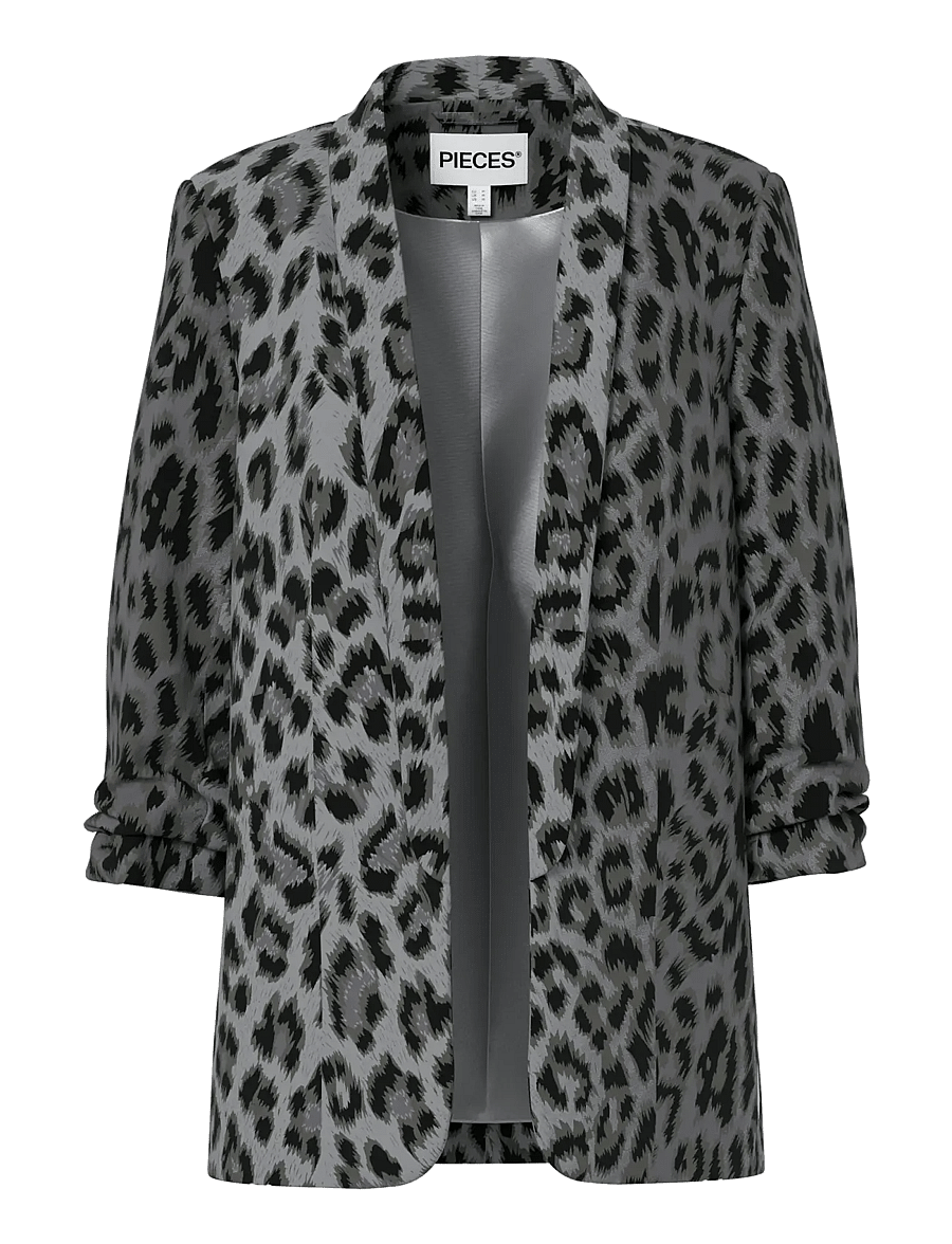 Pieces - PCBOSELLA 3/4 PRINTED BLAZER NOOS BC - Üherealised pintsakud - grey - 1