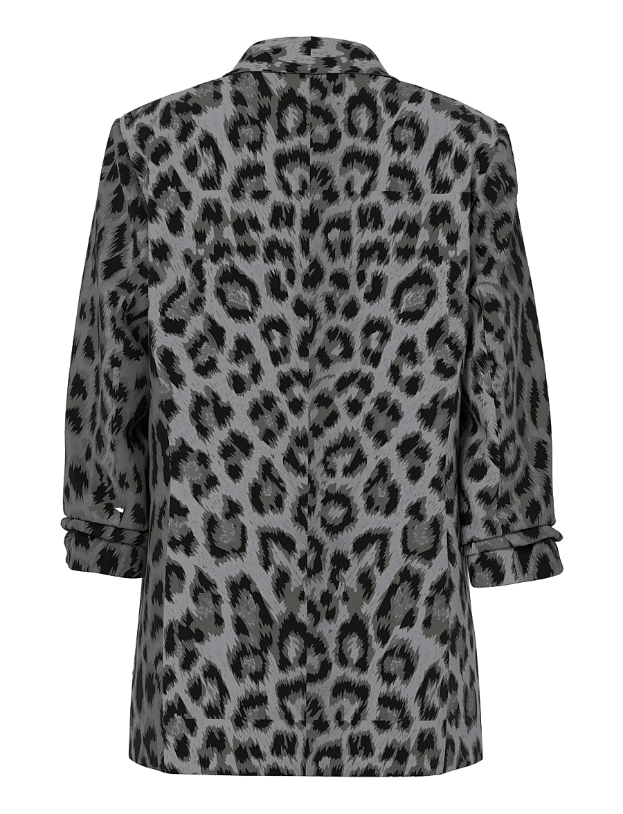 Pieces - PCBOSELLA 3/4 PRINTED BLAZER NOOS BC - Üherealised pintsakud - grey - 2