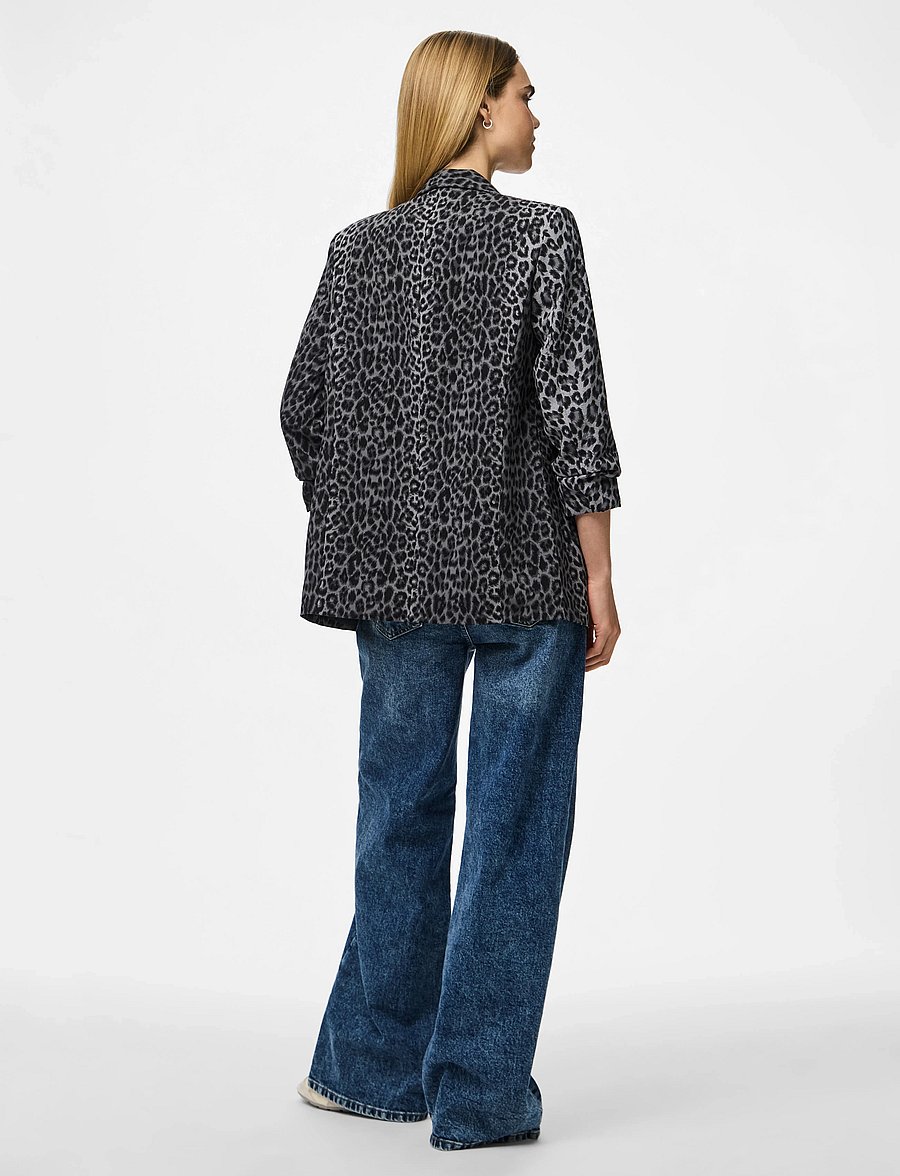 Pieces - PCBOSELLA 3/4 PRINTED BLAZER NOOS BC - Üherealised pintsakud - grey - 3