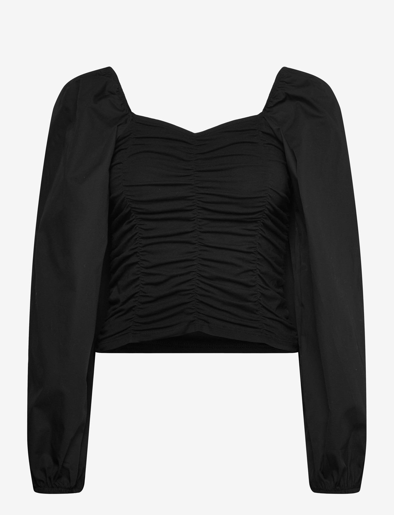 Pieces - PCMALYSIA LS TOP JRS NOOS BC - langärmlige blusen - black - 1