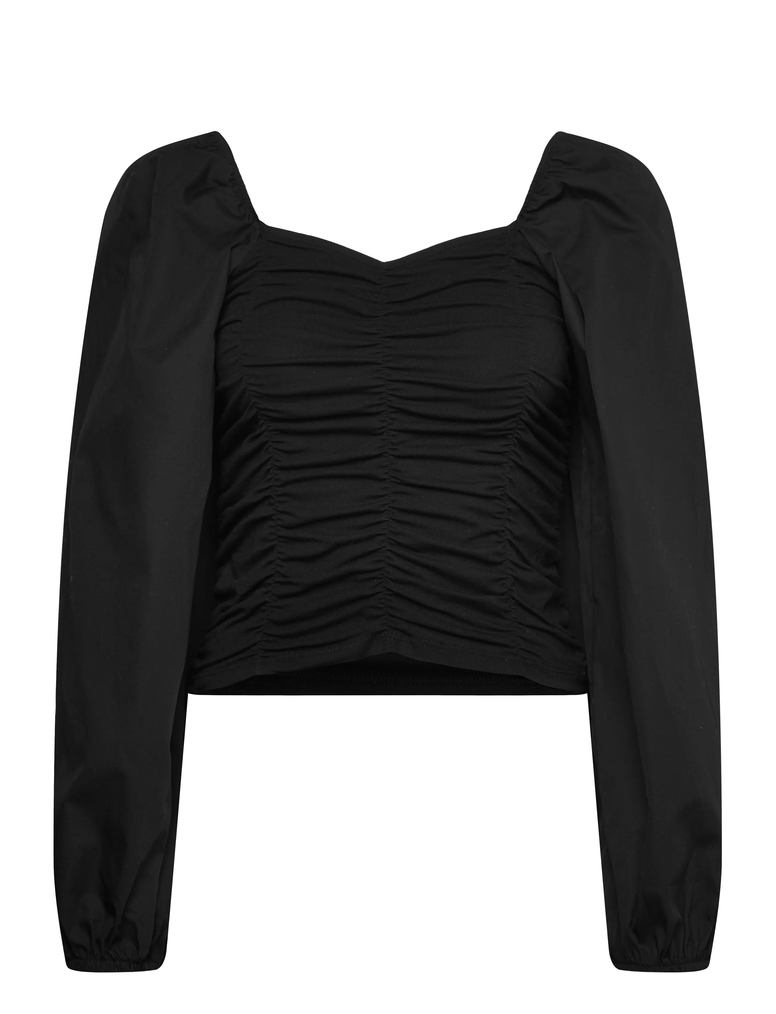 Pieces PCMALYSIA LS TOP JRS NOOS BC - Blouses & Overhemden - BLACK / black