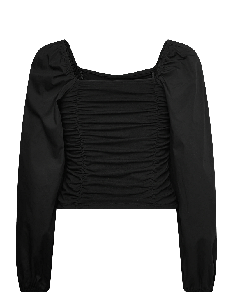 Pieces - PCMALYSIA LS TOP JRS NOOS BC - langärmlige blusen - black - 2