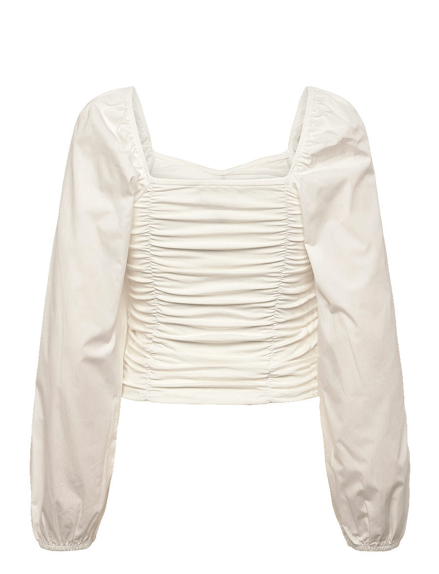 Pieces - PCMALYSIA LS TOP JRS NOOS BC - langärmelige blusen - cloud dancer - 2