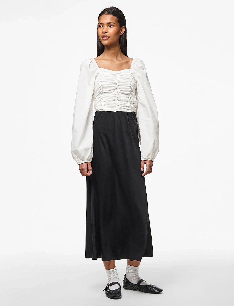 Pieces - PCMALYSIA LS TOP JRS NOOS BC - langärmelige blusen - cloud dancer - 4