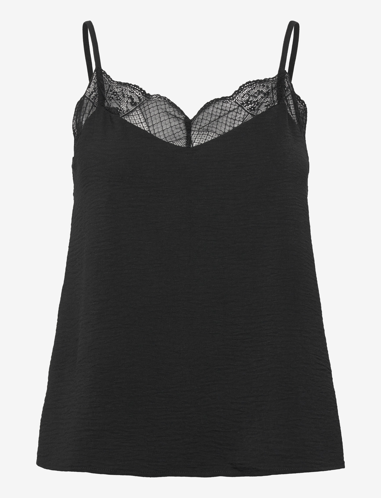 Pieces - PCTIFFANY STRAP LACE TOP WVN NOOS BC - hauts sans manches - black - 1