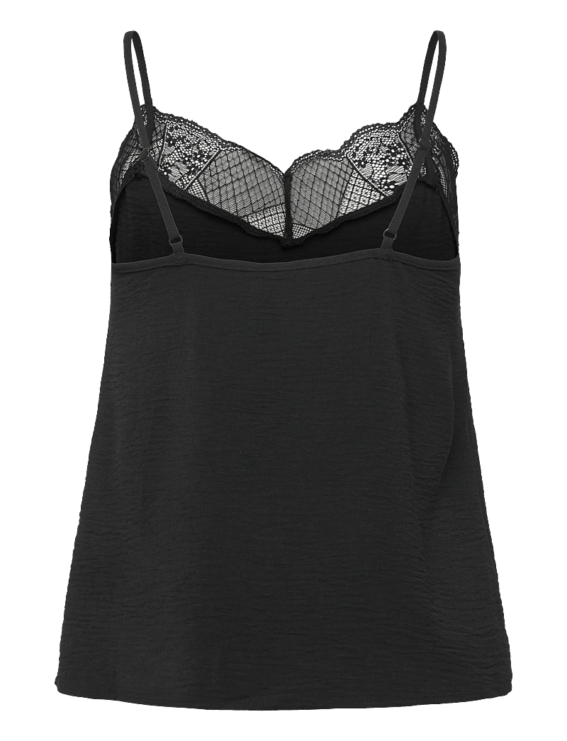 Pieces - PCTIFFANY STRAP LACE TOP WVN NOOS BC - Ärmellose tops - black - 2