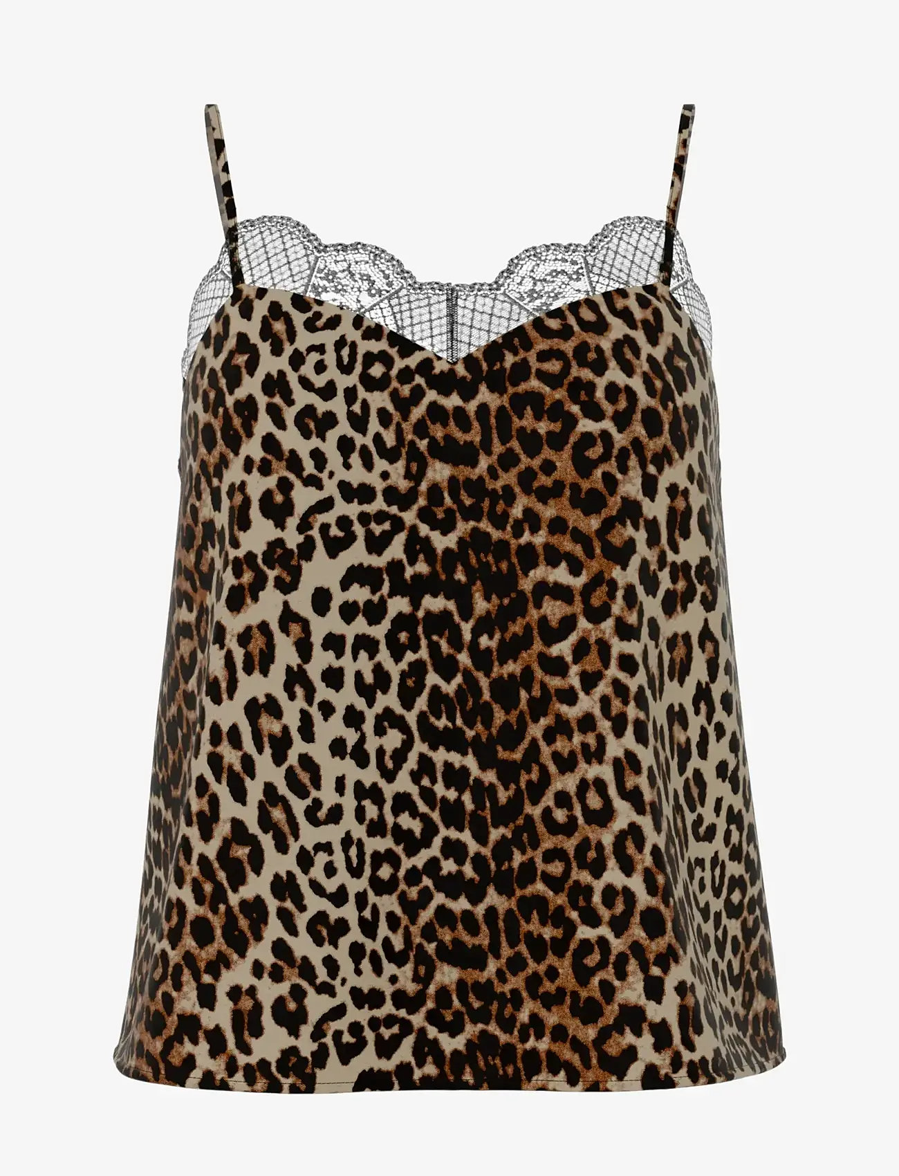 Pieces - PCTIFFANY STRAP LACE TOP WVN NOOS BC - sleeveless tops - black - 1