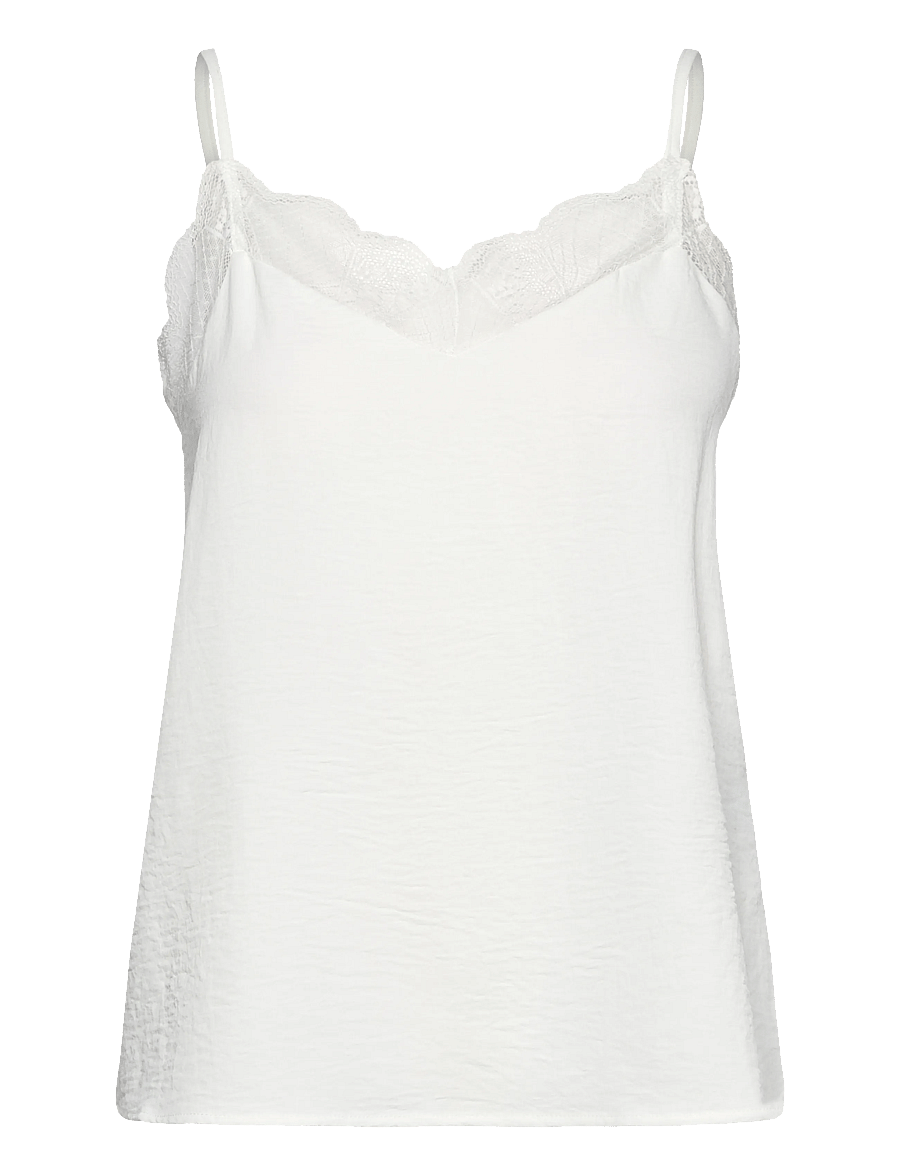 Pieces - PCTIFFANY STRAP LACE TOP WVN NOOS BC - Ärmellose tops - cloud dancer - 1