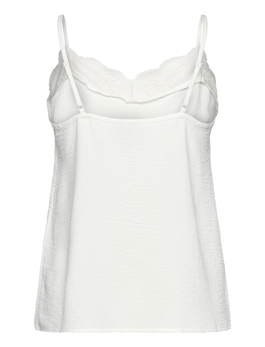 Pieces - PCTIFFANY STRAP LACE TOP WVN NOOS BC - Ärmellose tops - cloud dancer - 2
