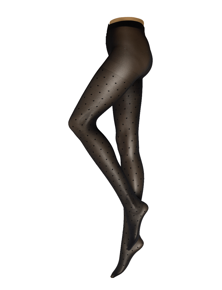 Pieces - PCNEW NIKOLINE 20 DEN DOT TIGHTS NOOS - besondere anlässe - black - 1
