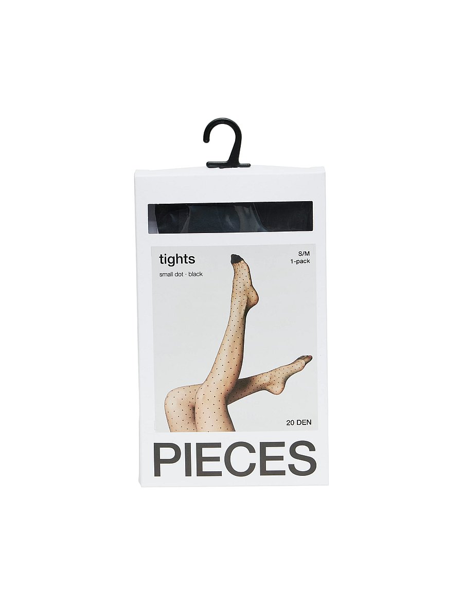 Pieces - PCNEW NIKOLINE 20 DEN DOT TIGHTS NOOS - besondere anlässe - black - 5